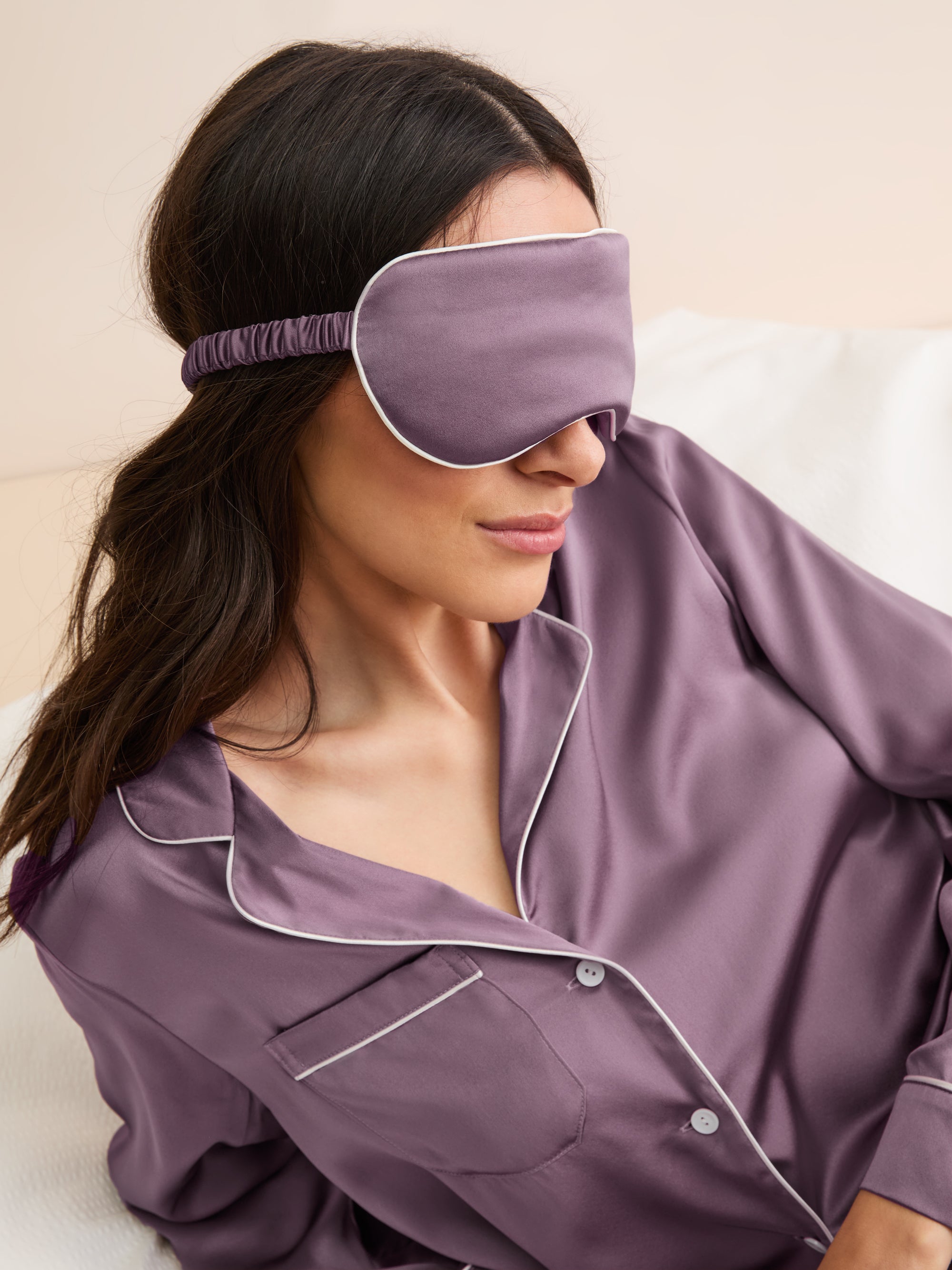 Silk Eye Mask Bailey Dusty Plum