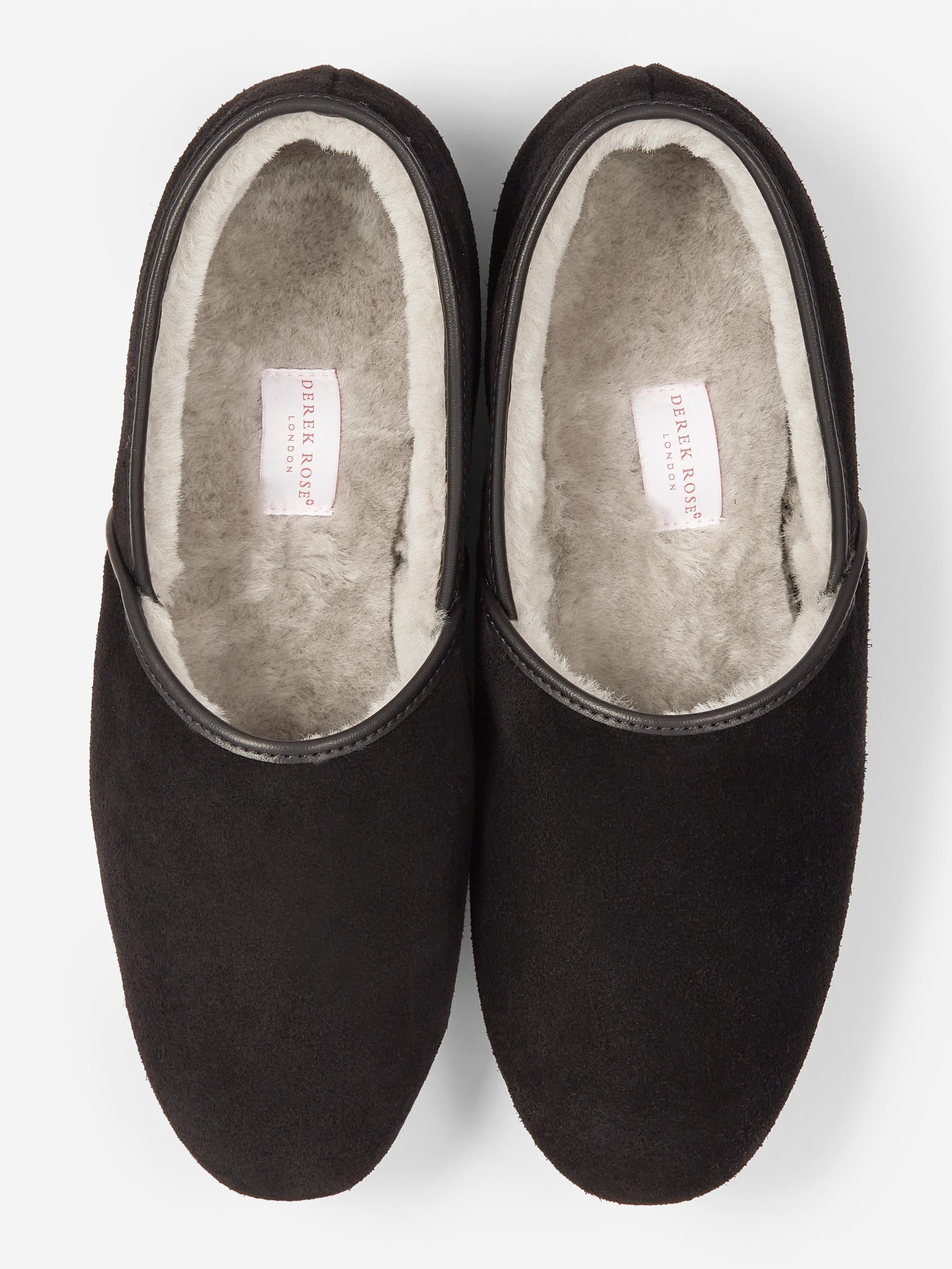 Men's Slippers Crawford Suede Sheepskin Black