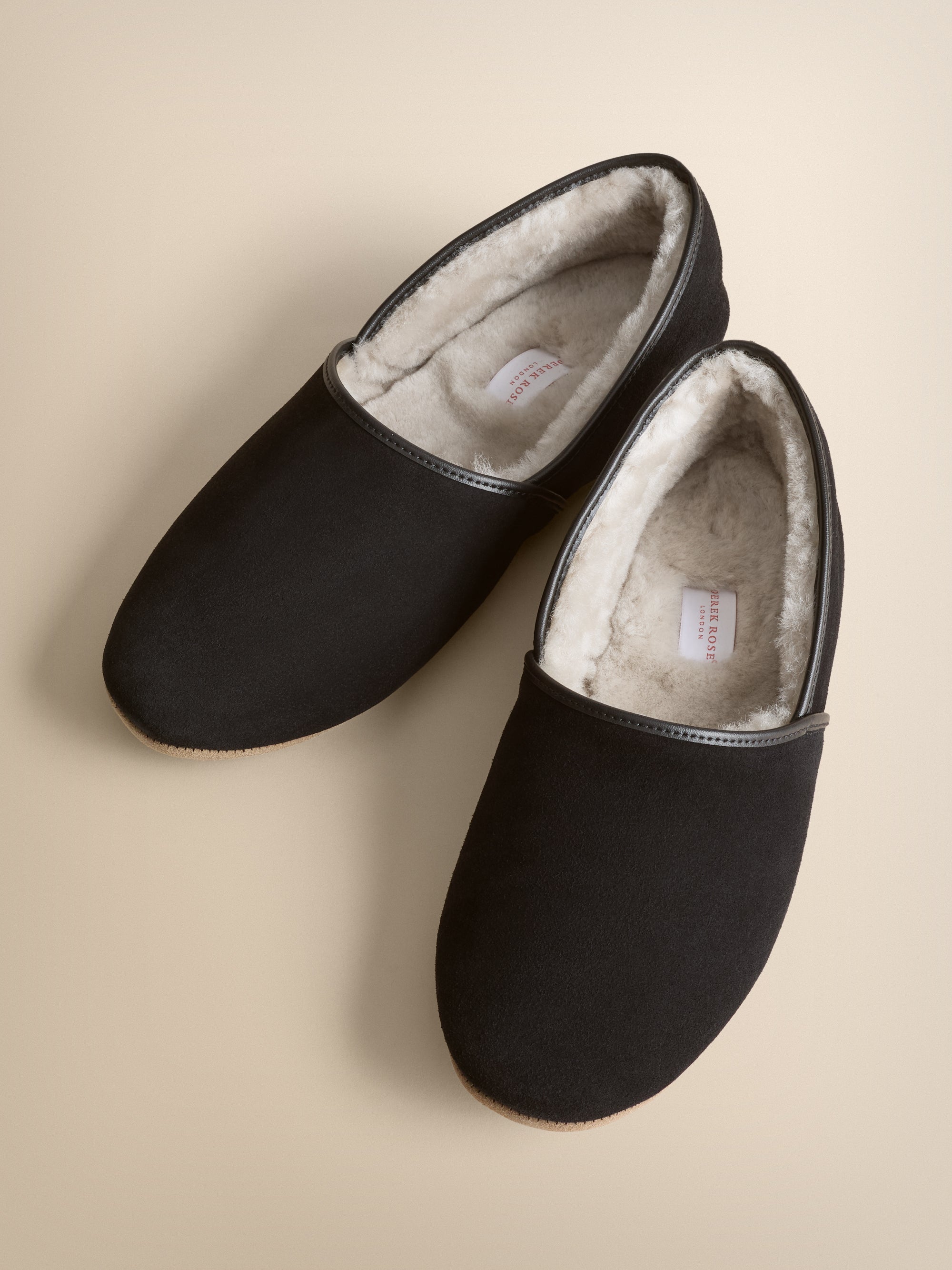 Men's Slippers Crawford Suede Sheepskin Black