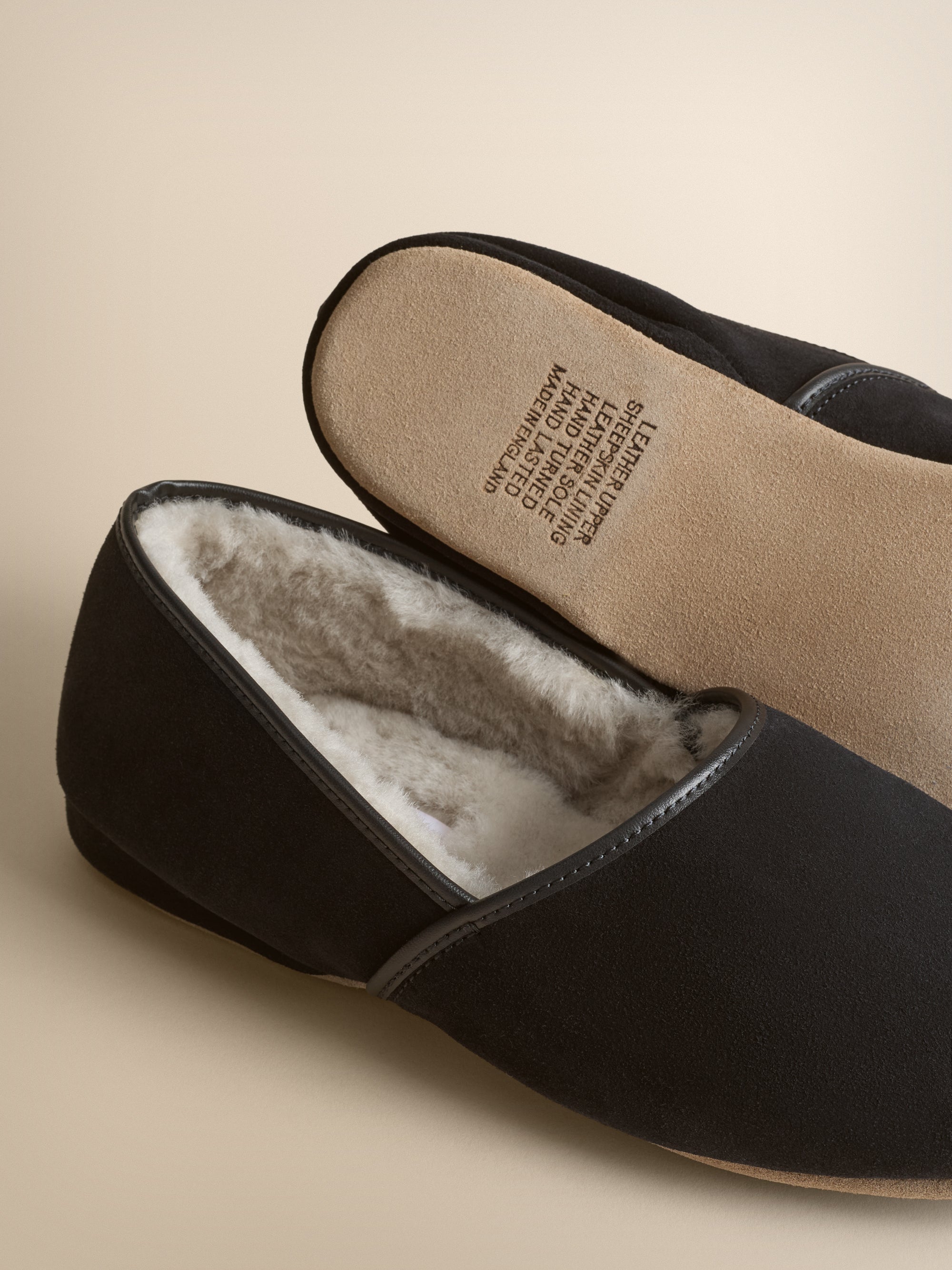 Men's Slippers Crawford Suede Sheepskin Black