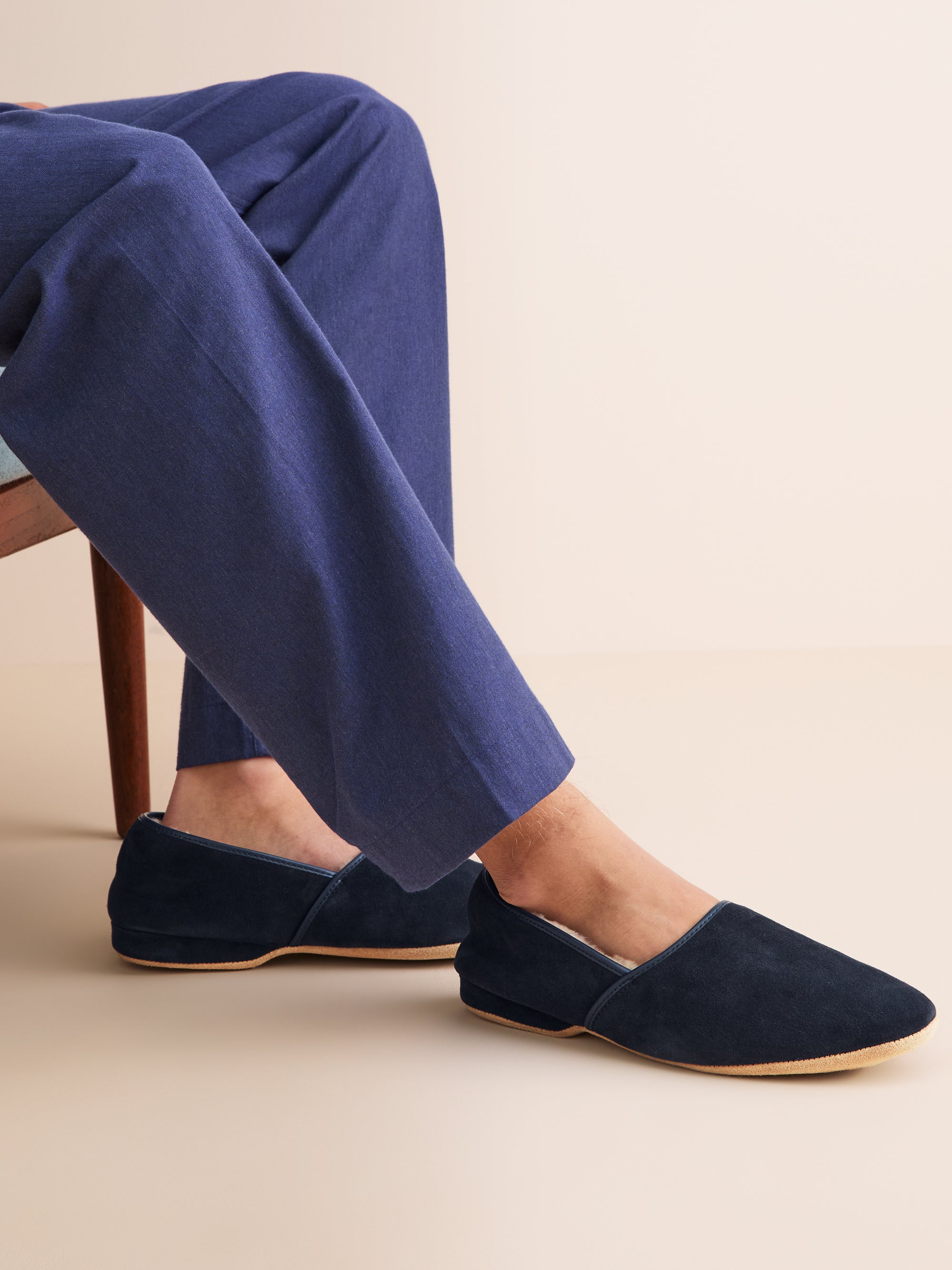 Men's Slippers Crawford Suede Sheepskin Navy