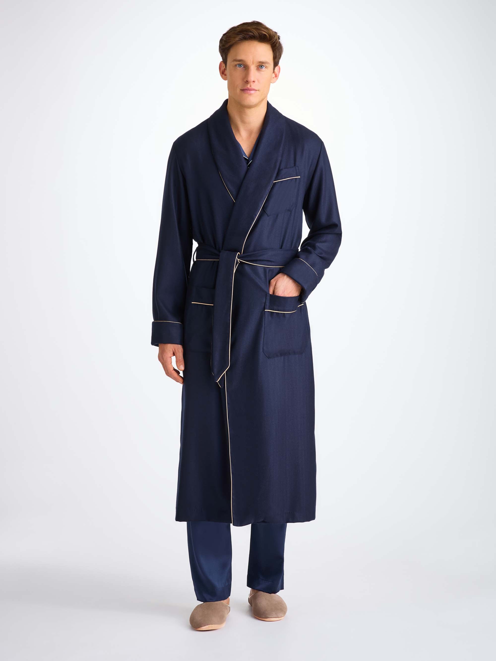 Men's Mule Slippers Douglas Suede Sheepskin Beige