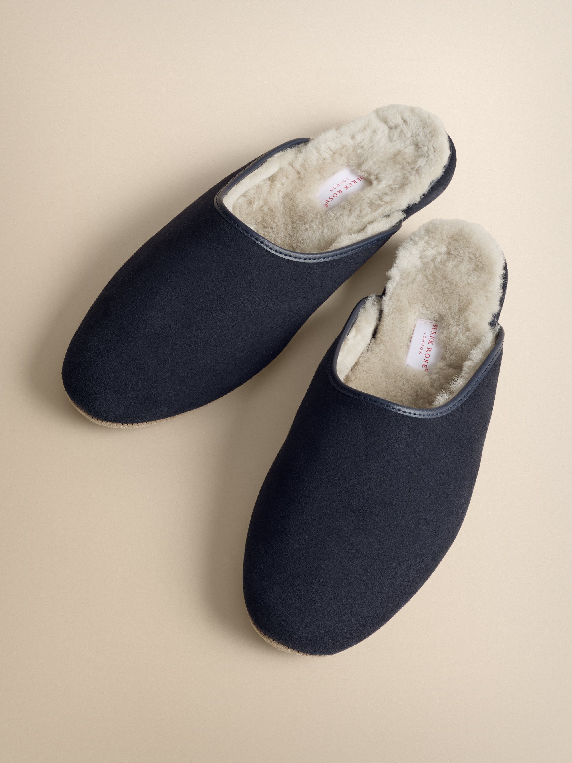 Men's Mule Slippers Douglas Suede Sheepskin Navy