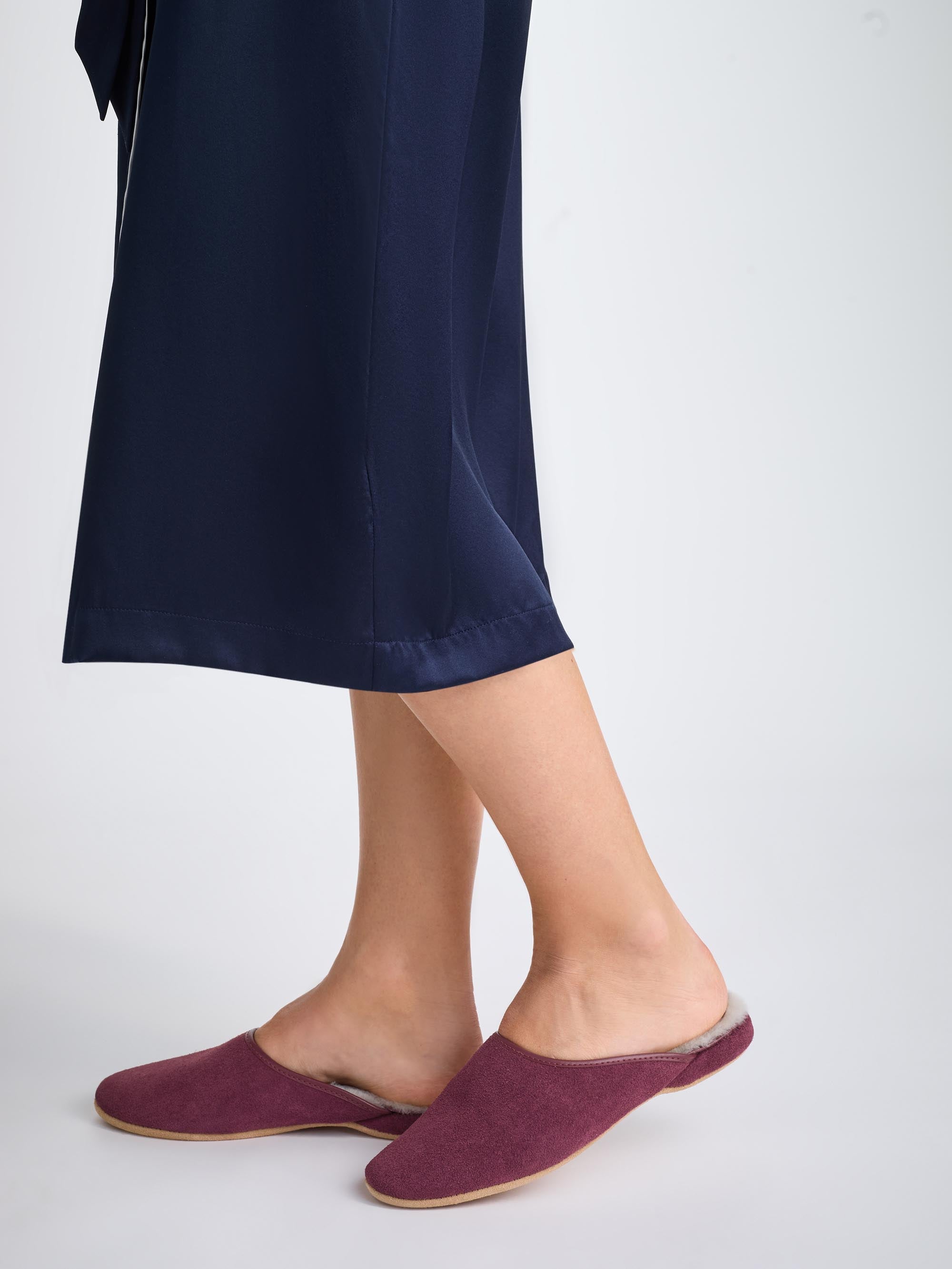 Women's Mule Slippers Imogen Suede Sheepskin Bordeaux