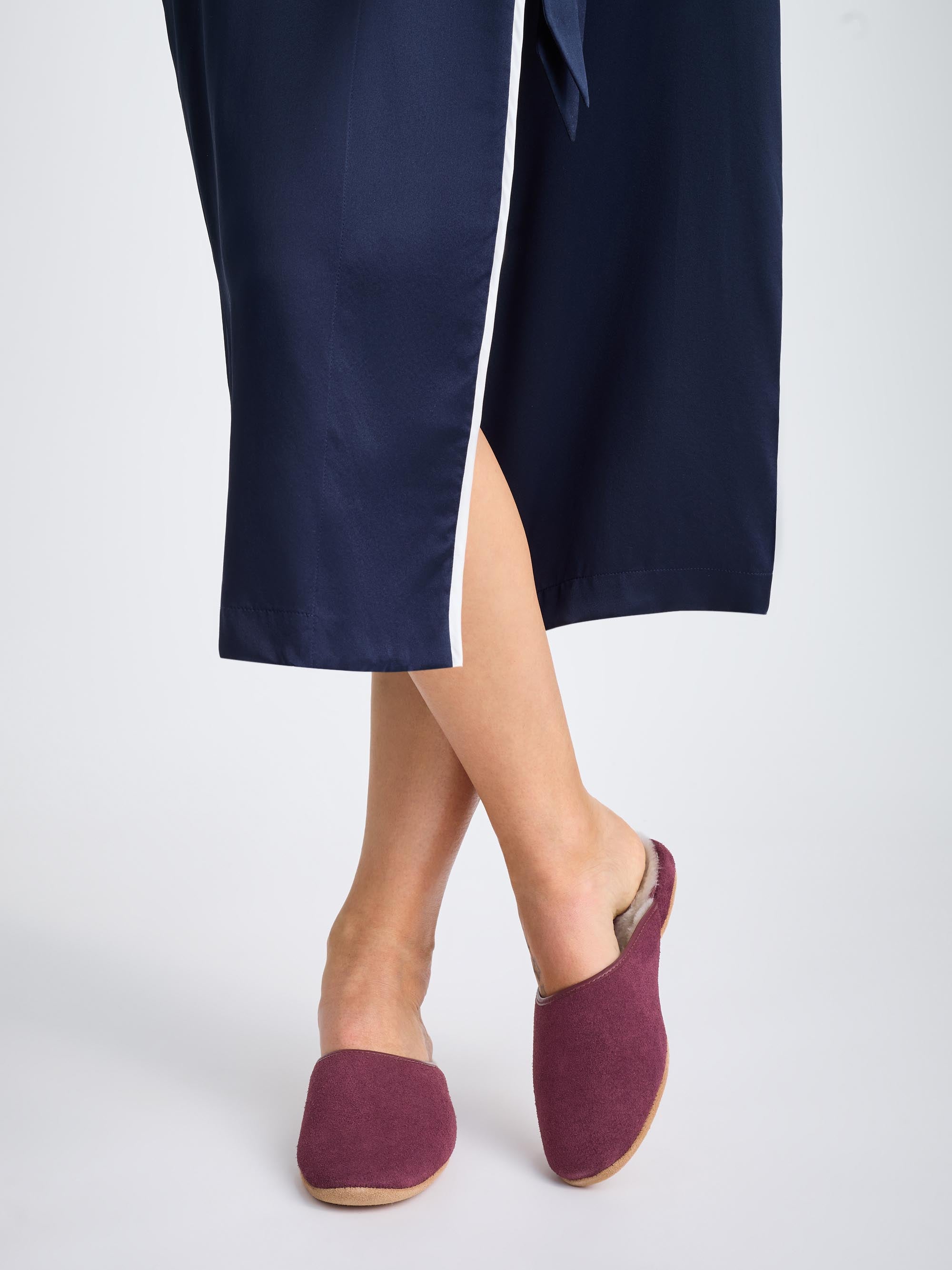 Women's Mule Slippers Imogen Suede Sheepskin Bordeaux