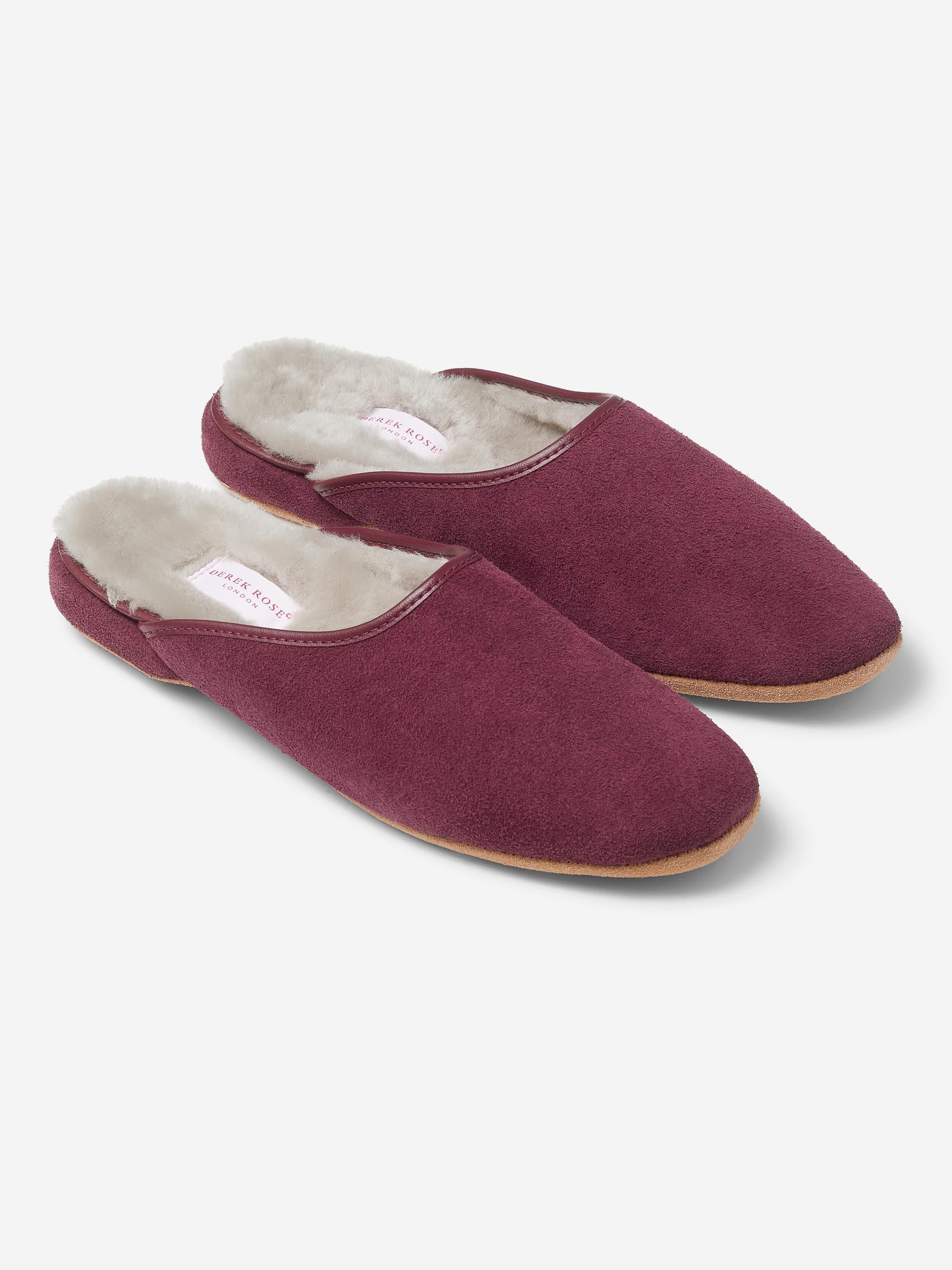 Women's Mule Slippers Imogen Suede Sheepskin Bordeaux