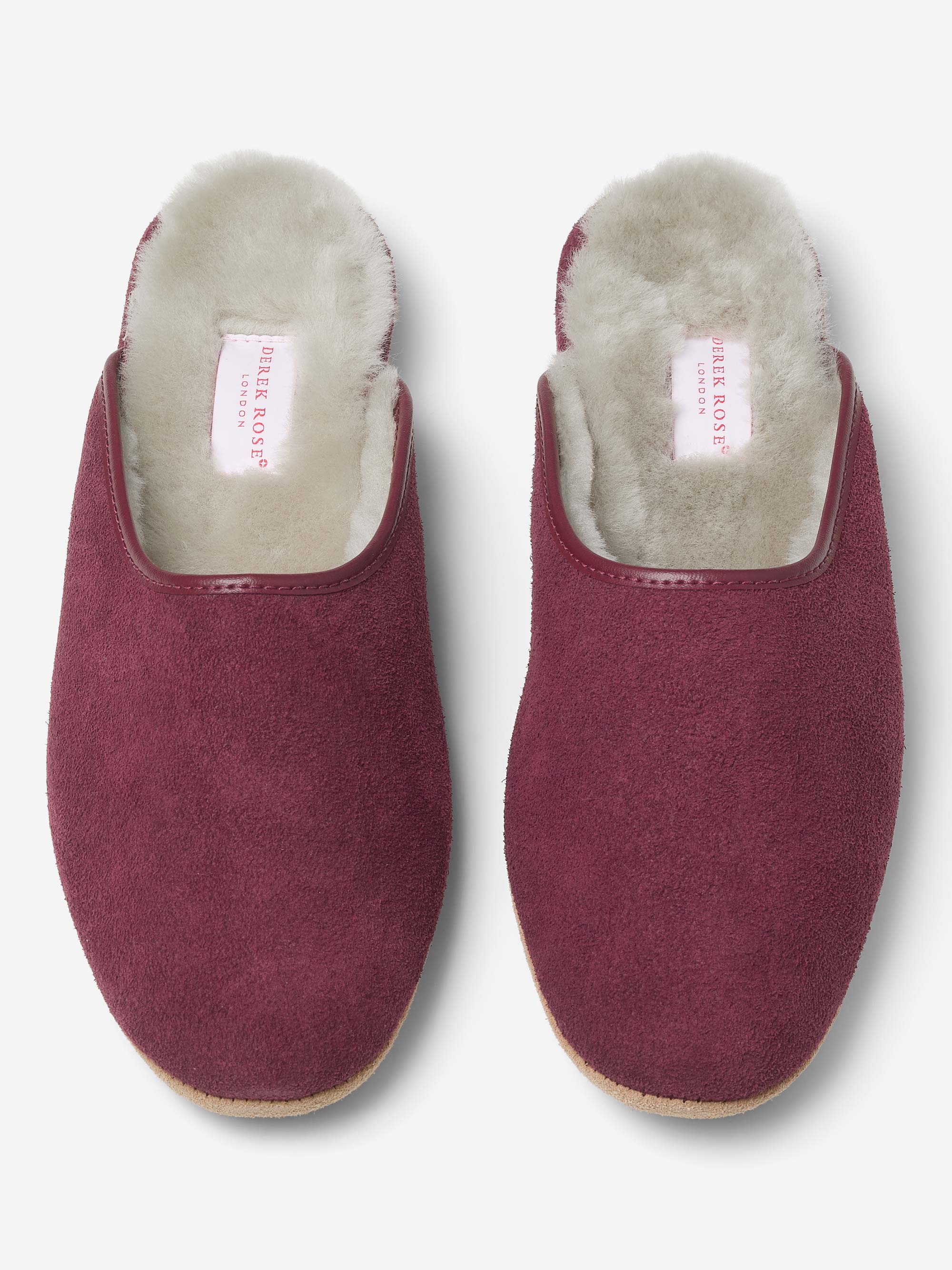 Women's Mule Slippers Imogen Suede Sheepskin Bordeaux