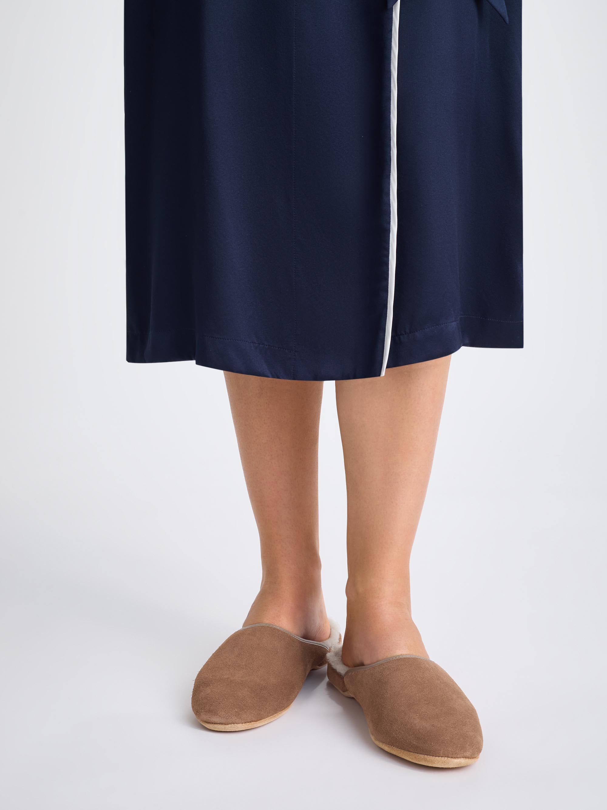 Women's Mule Slippers Imogen Suede Sheepskin Camel