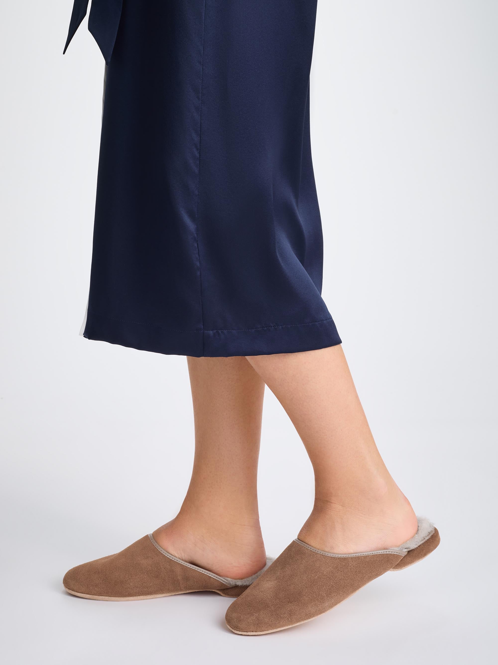 Women's Mule Slippers Imogen Suede Sheepskin Camel