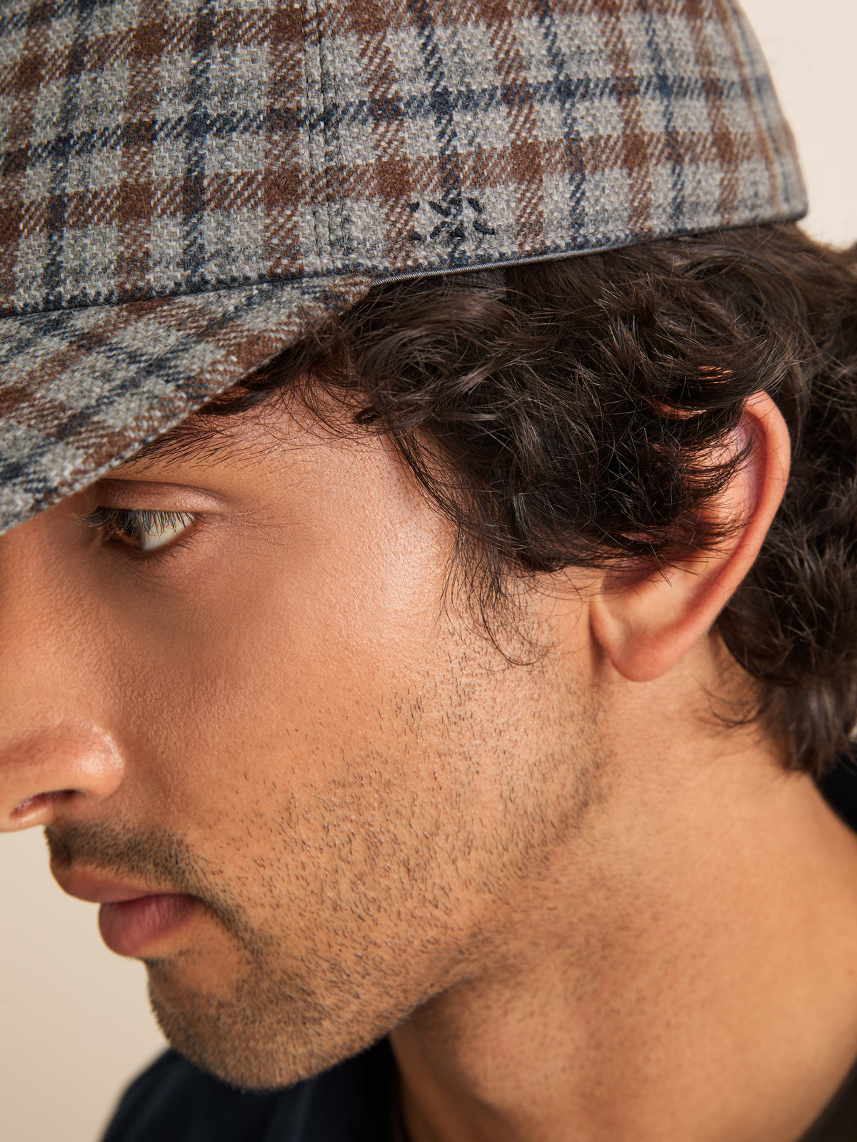 Duke Cashmere Cap Grey Check