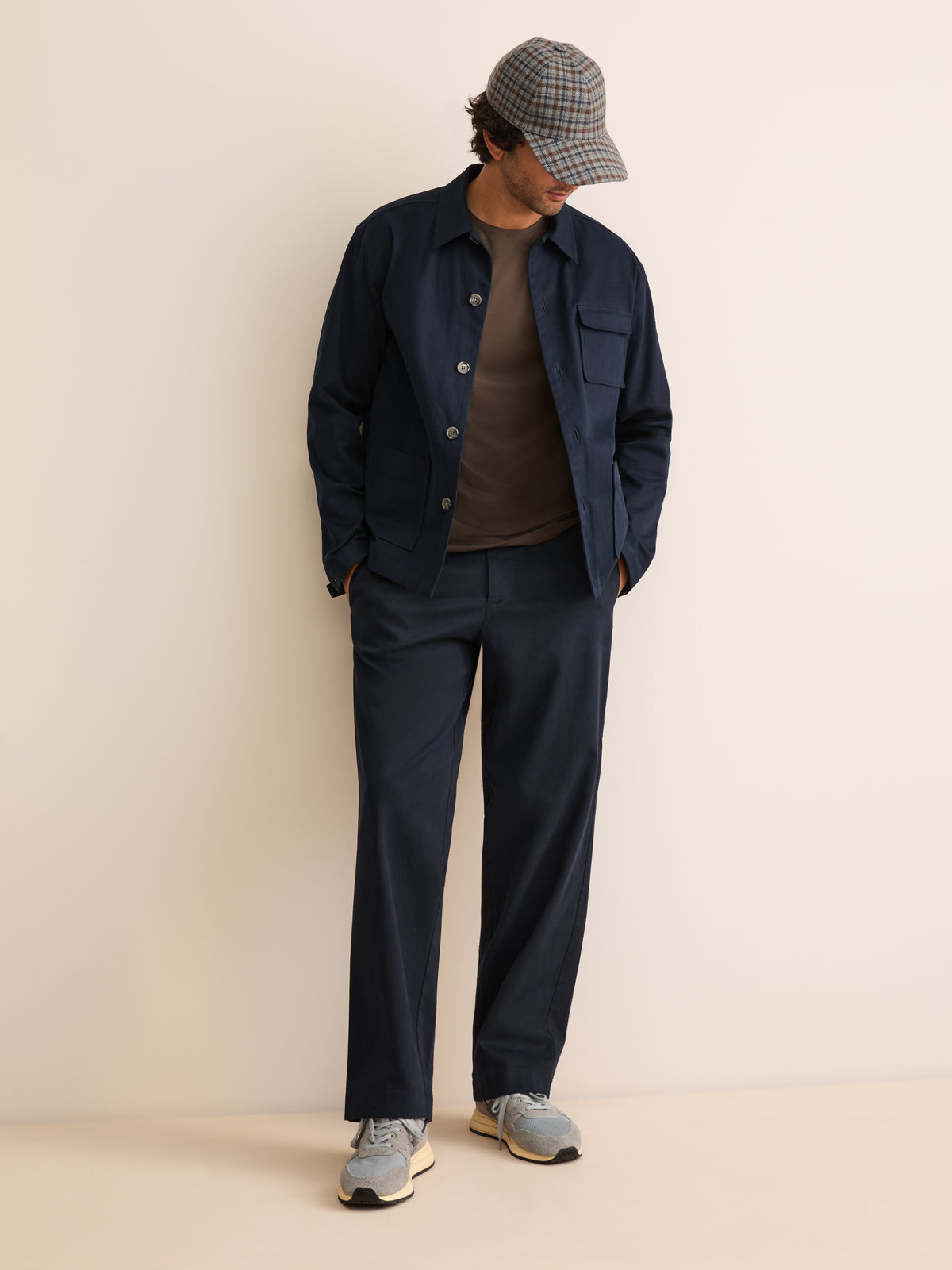 Duke Cashmere Cap Grey Check