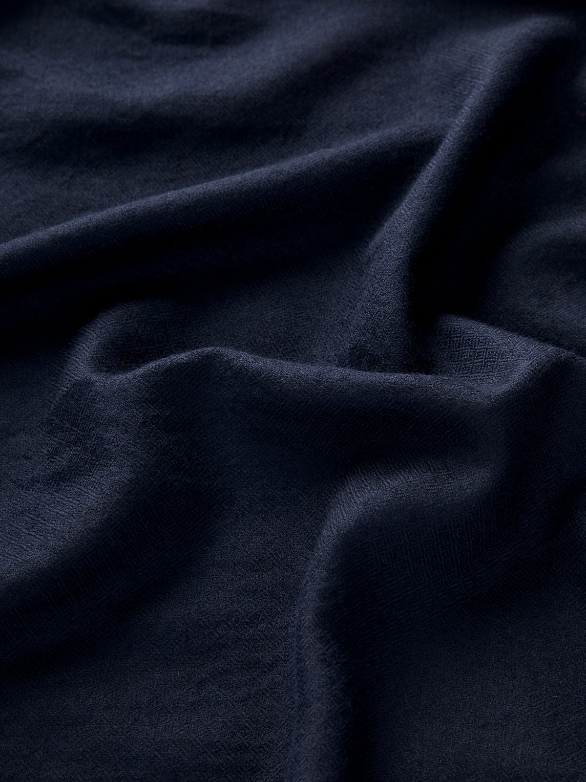 Remy Cashmere Pashmina Scarf Navy Blue Jacquard
