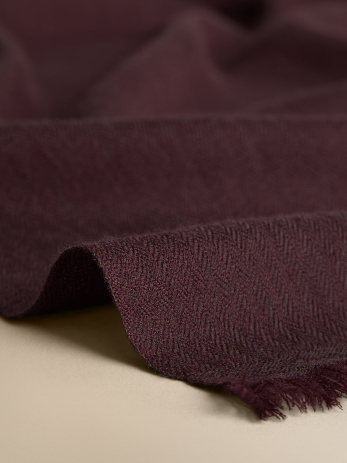 Suri Cashmere Pashmina Scarf Burgundy Herringbone