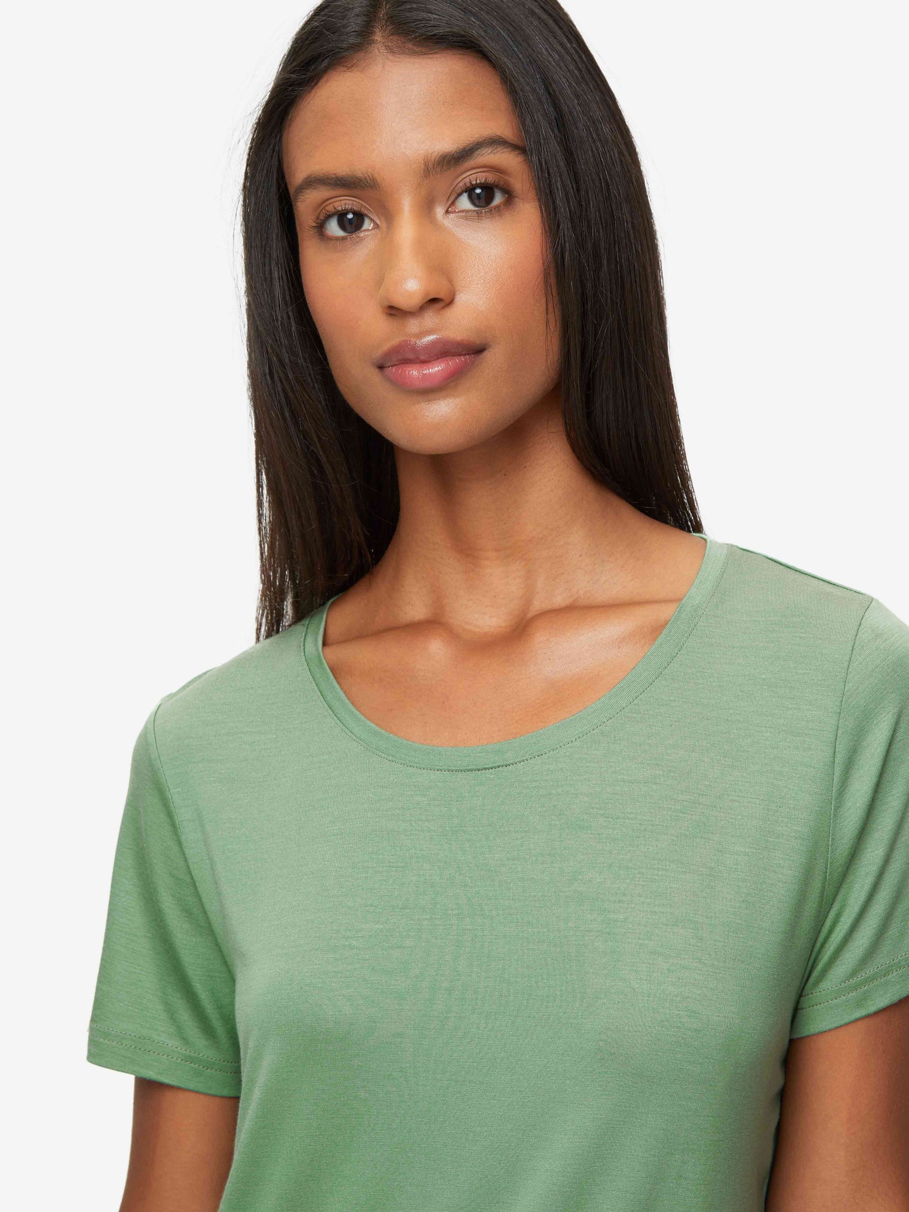 Women's T-Shirt Lara Micro Modal Stretch Sage Green