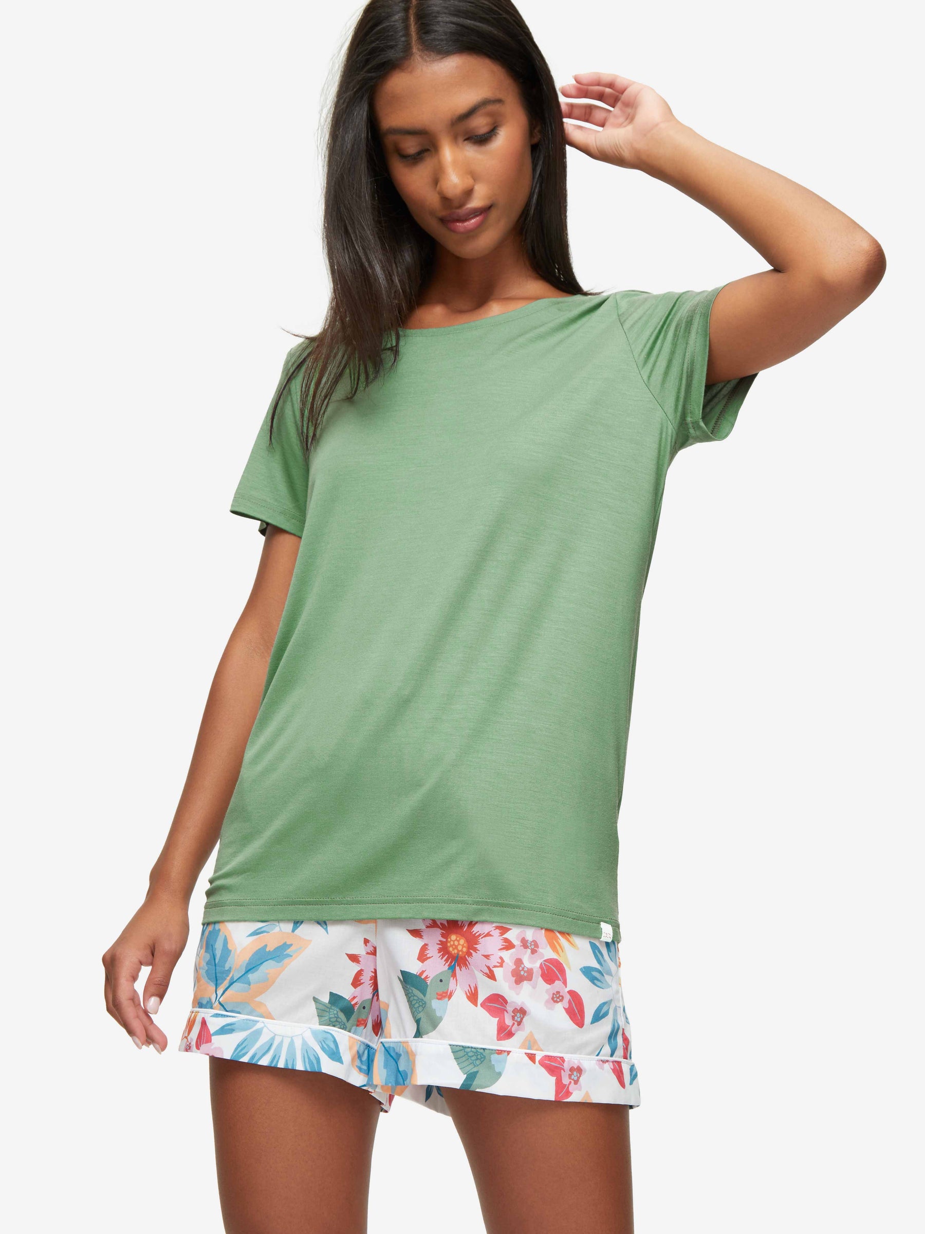 Women's T-Shirt Lara Micro Modal Stretch Sage Green