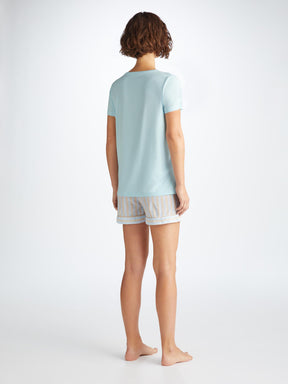 Women's T-Shirt Lara Micro Modal Stretch Ice Blue