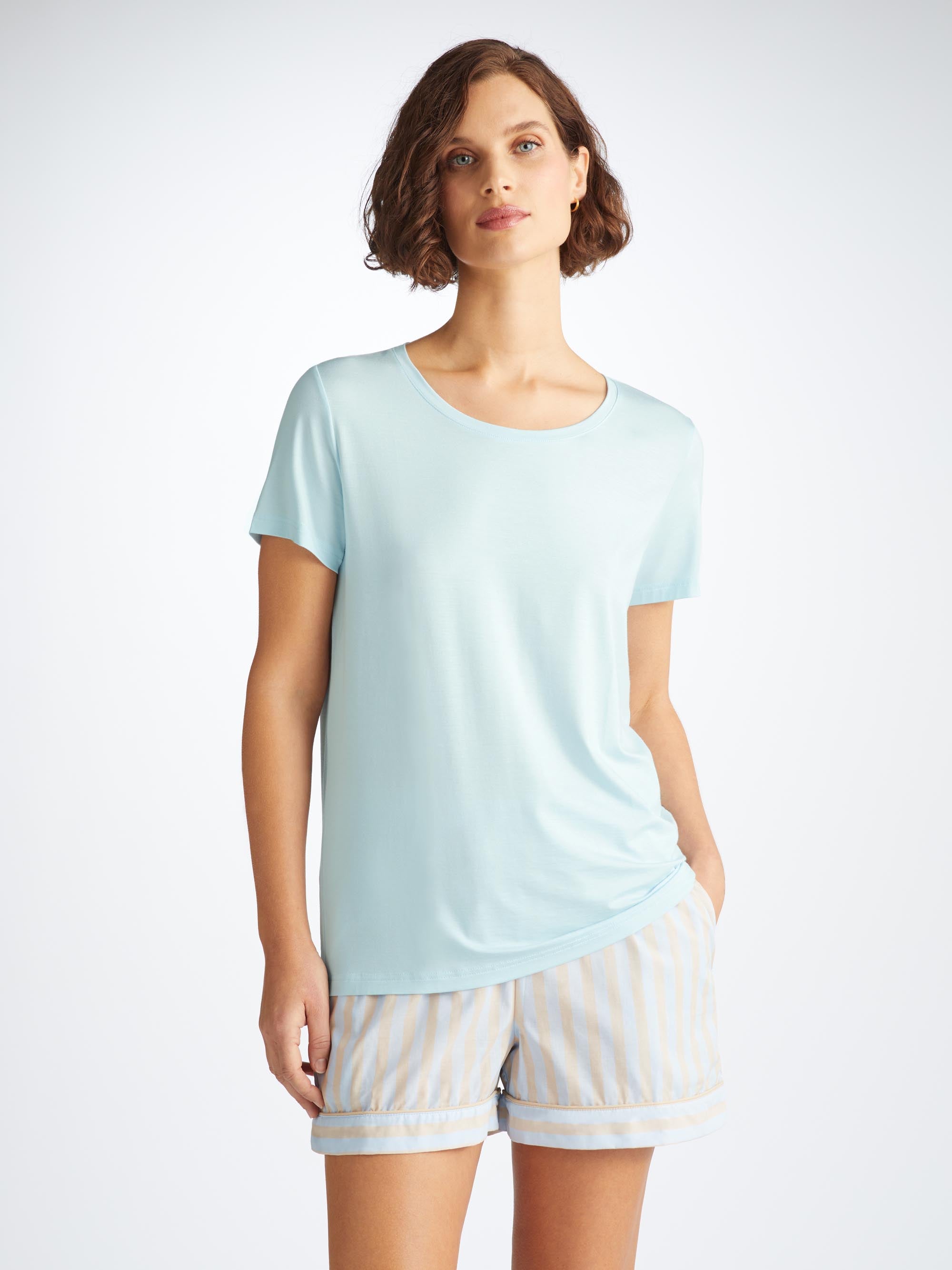 Women's T-Shirt Lara Micro Modal Stretch Ice Blue