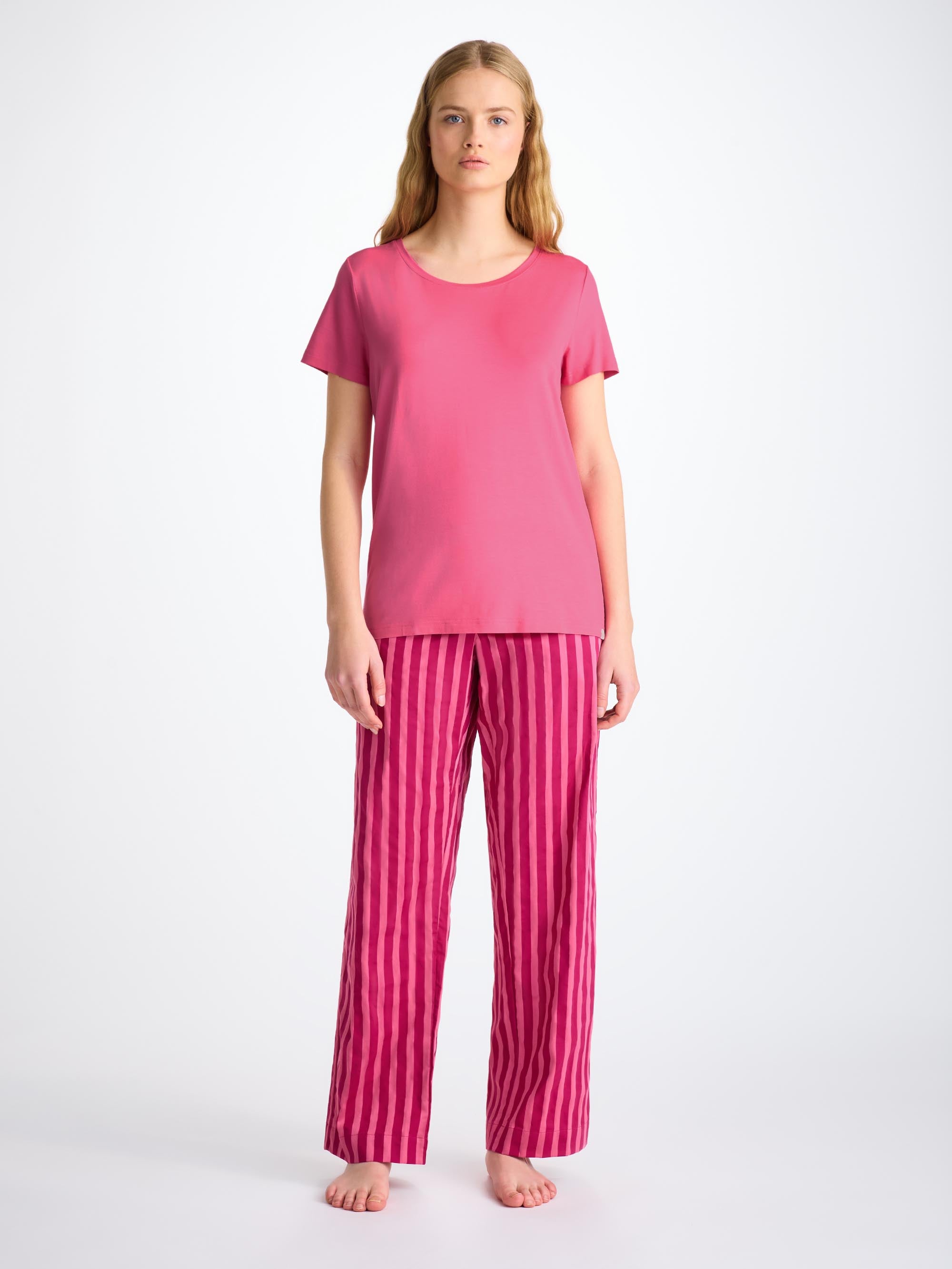 Women's T-Shirt Lara Micro Modal Stretch Flamingo Pink