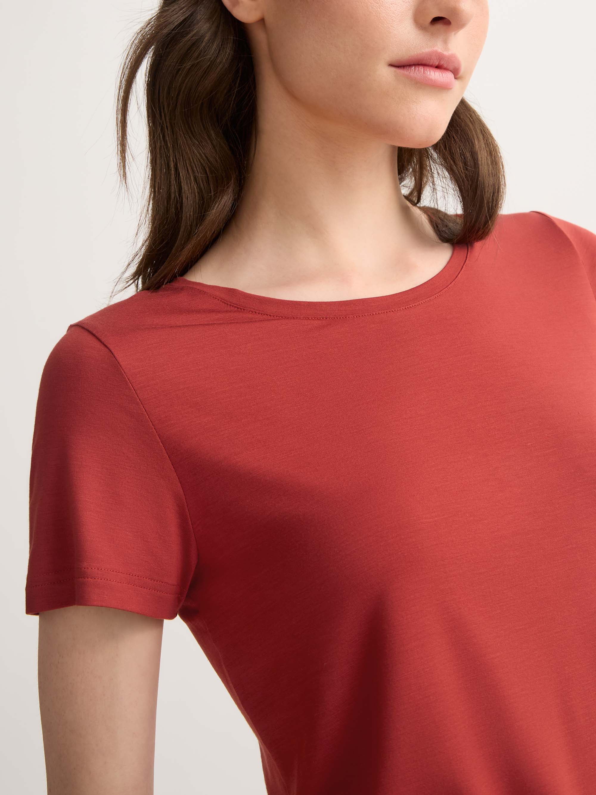 Women's T-Shirt Lara Micro Modal Stretch Rose Red