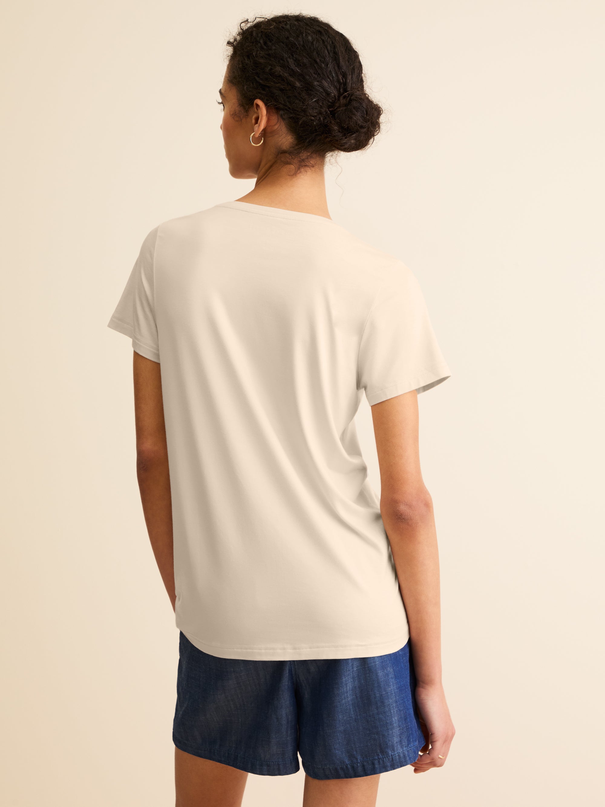 Women's T-Shirt Lara Micro Modal Stretch Champagne