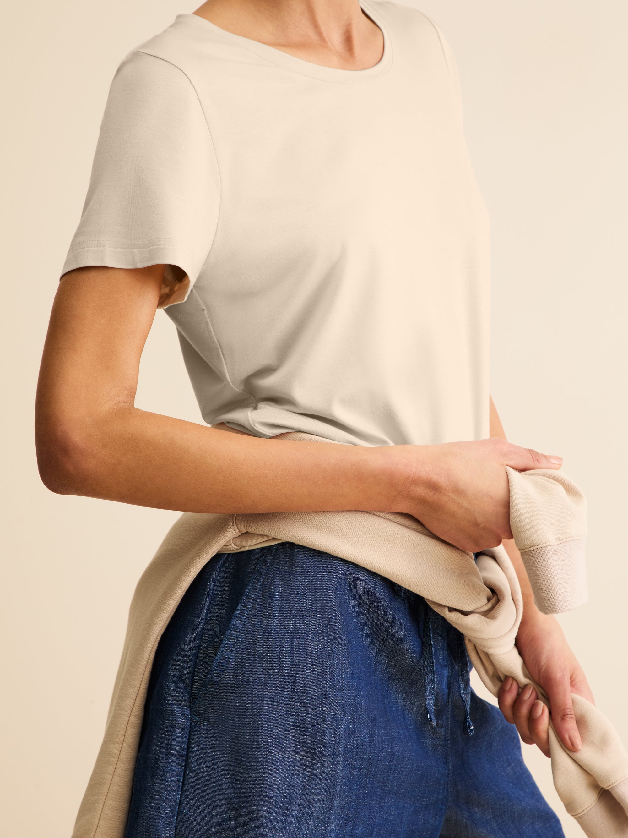 Women's T-Shirt Lara Micro Modal Stretch Champagne