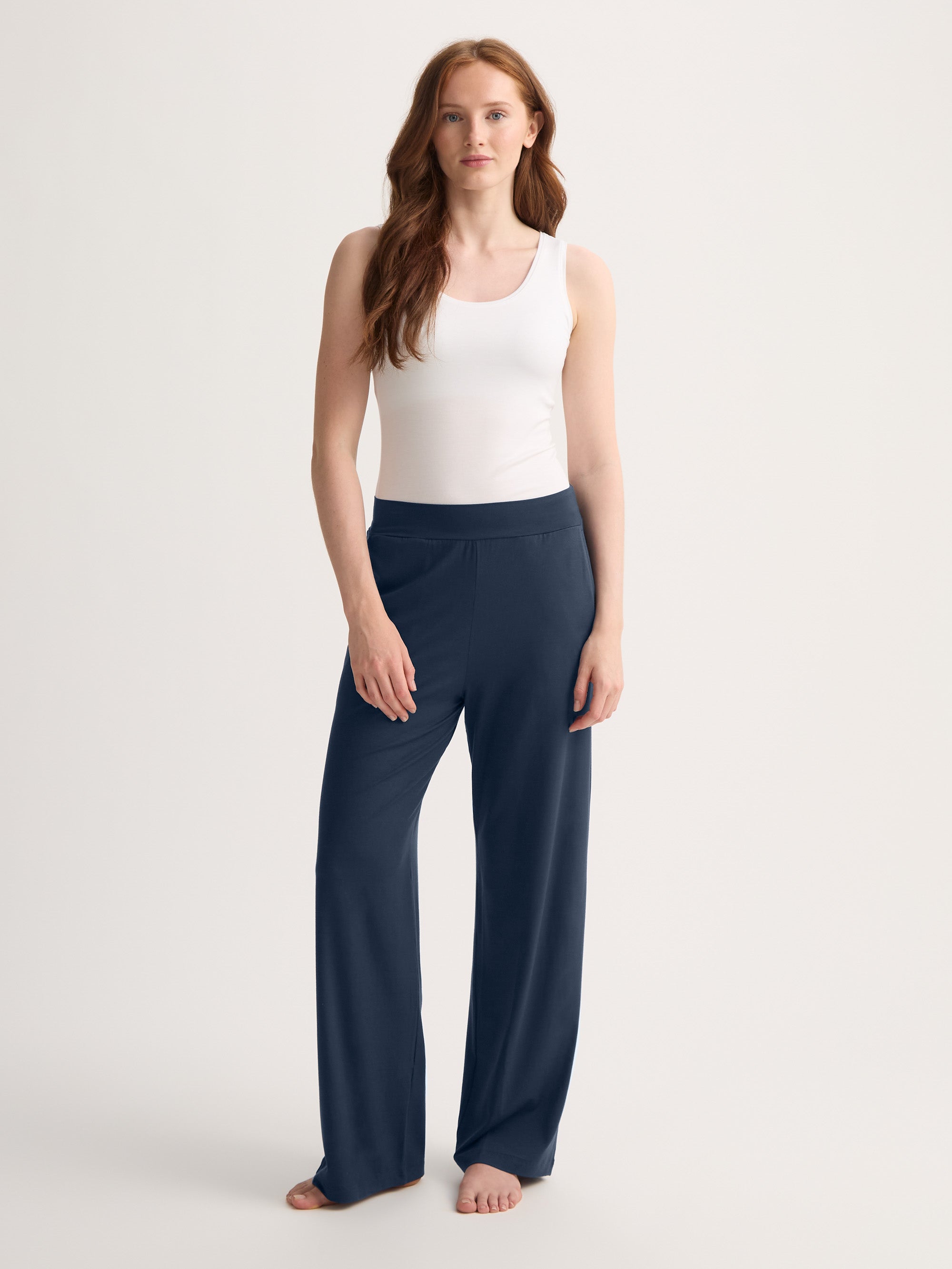 Women's Lounge Pants Basel Micro Modal Stretch Navy