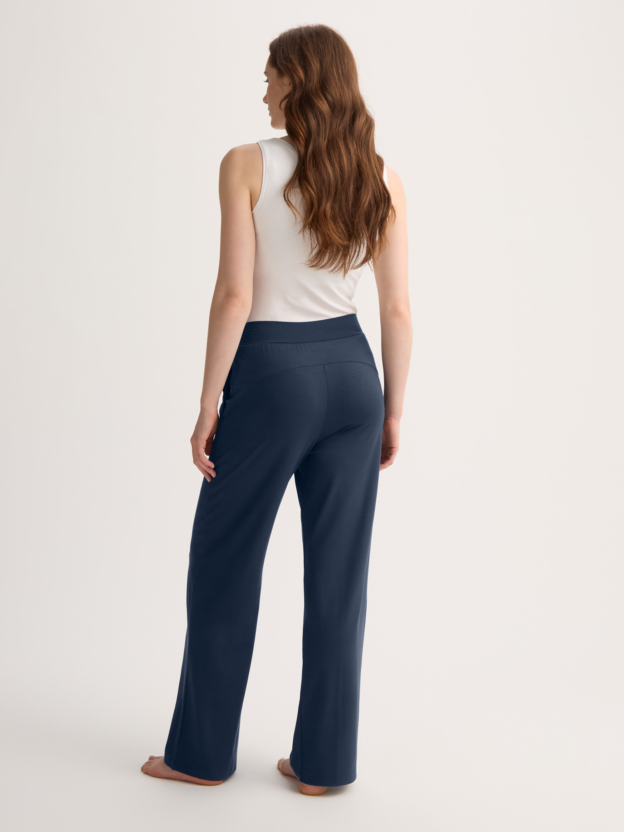 Women's Lounge Trousers Basel Micro Modal Stretch Navy