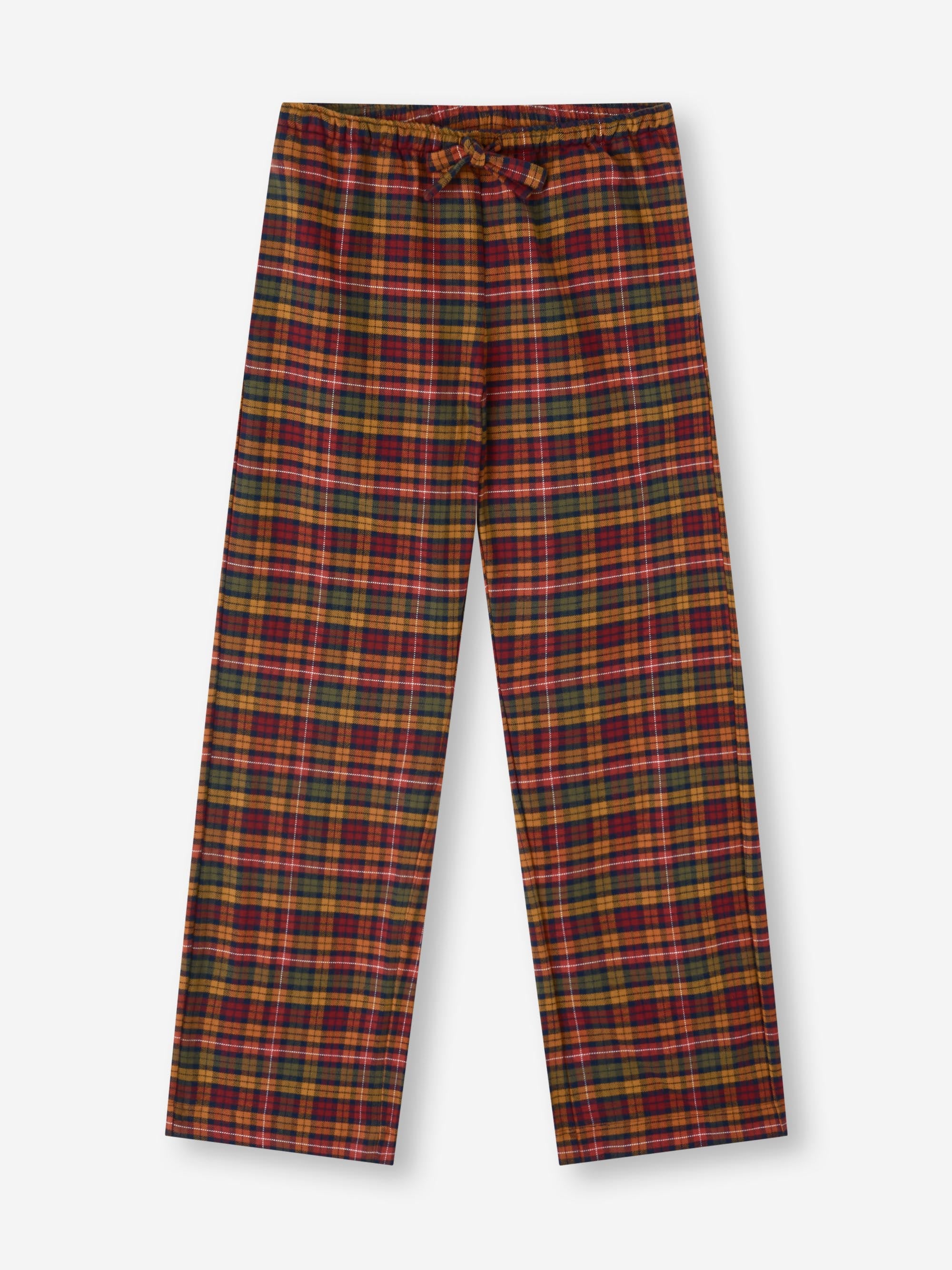 Women's Lounge Trousers Kelburn Brushed Cotton Multicolour Check