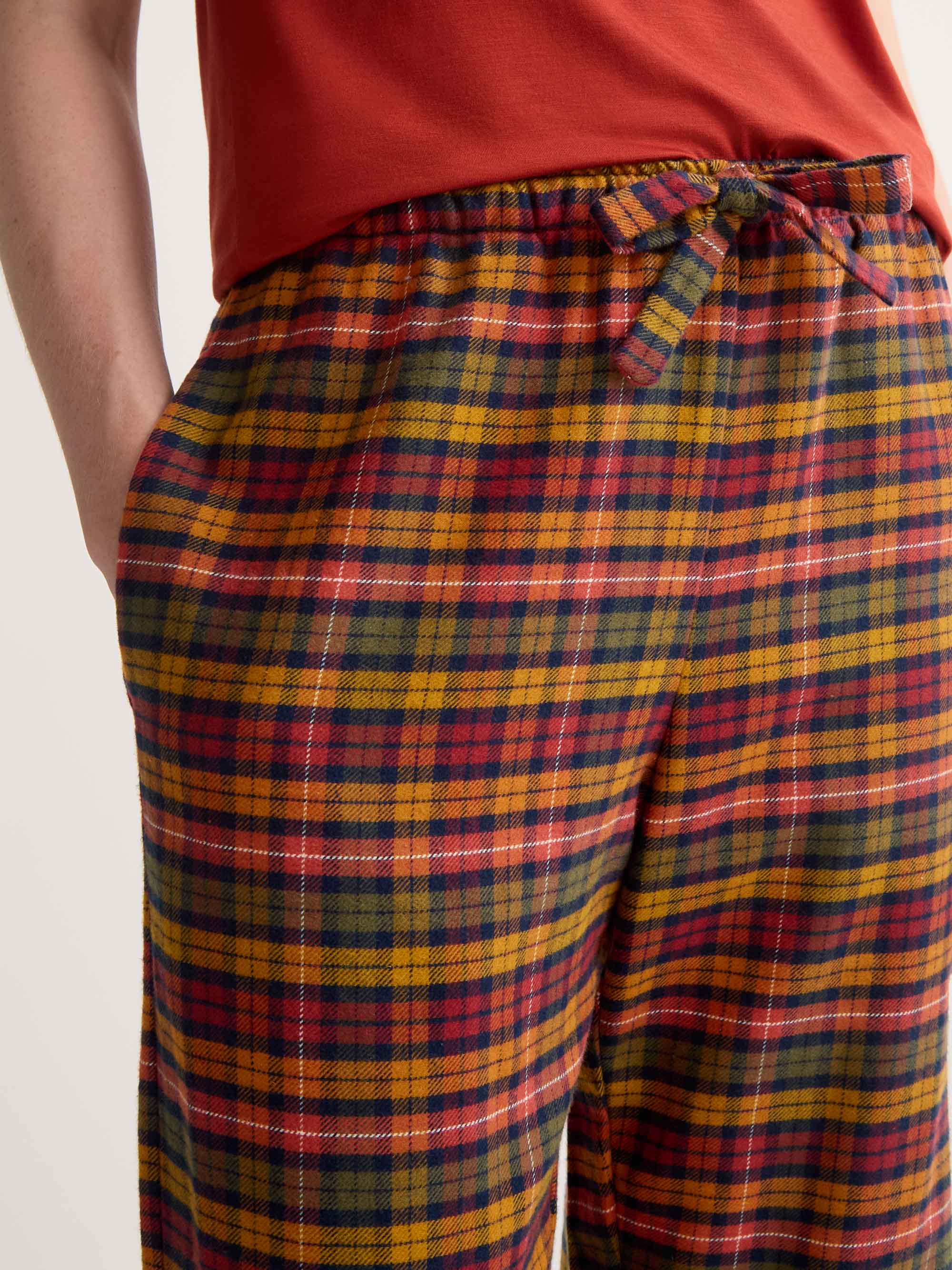 Women's Lounge Trousers Kelburn Brushed Cotton Multicolour Check