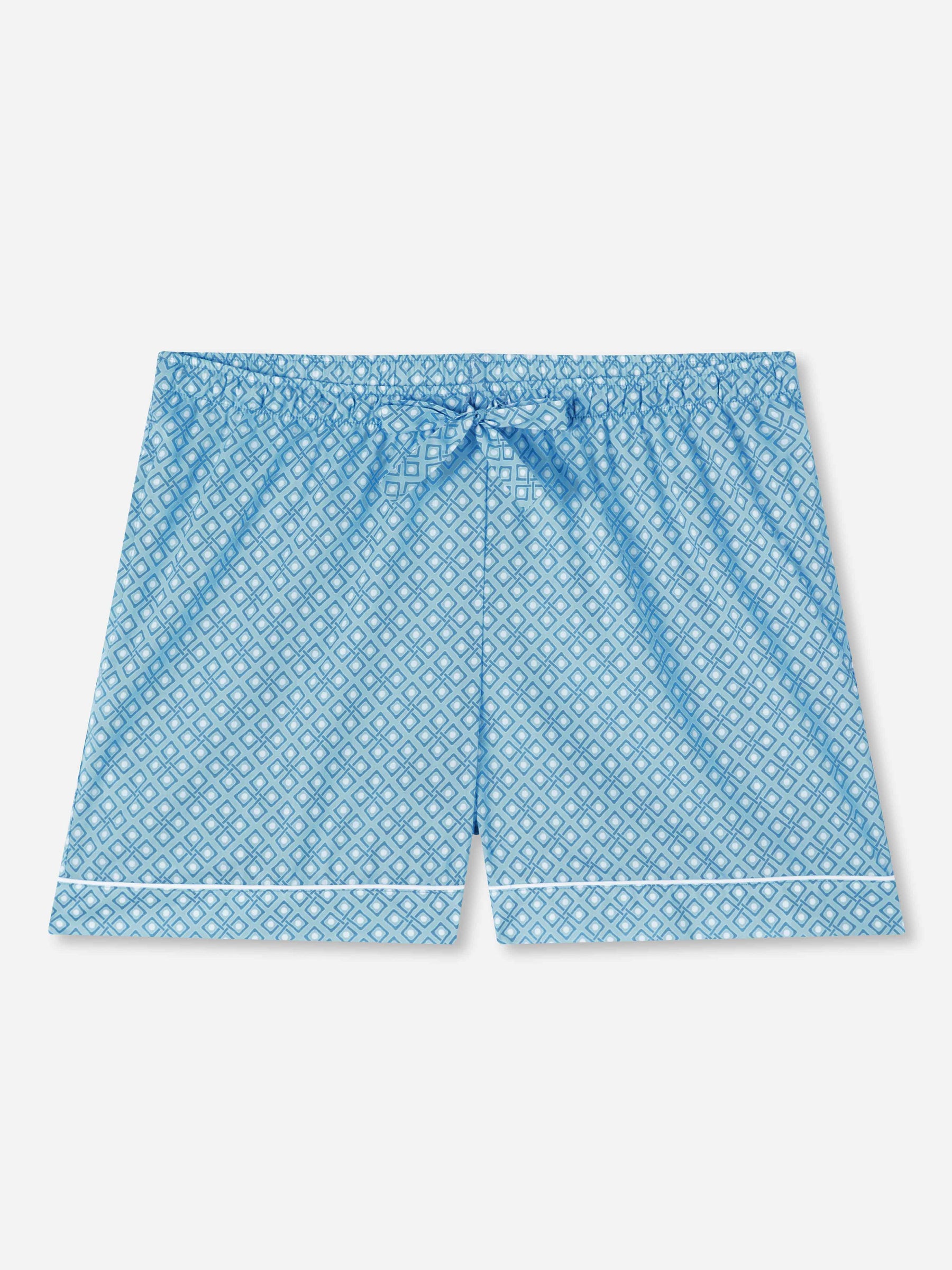 Women's Lounge Shorts Ledbury 56 Cotton Batiste Blue