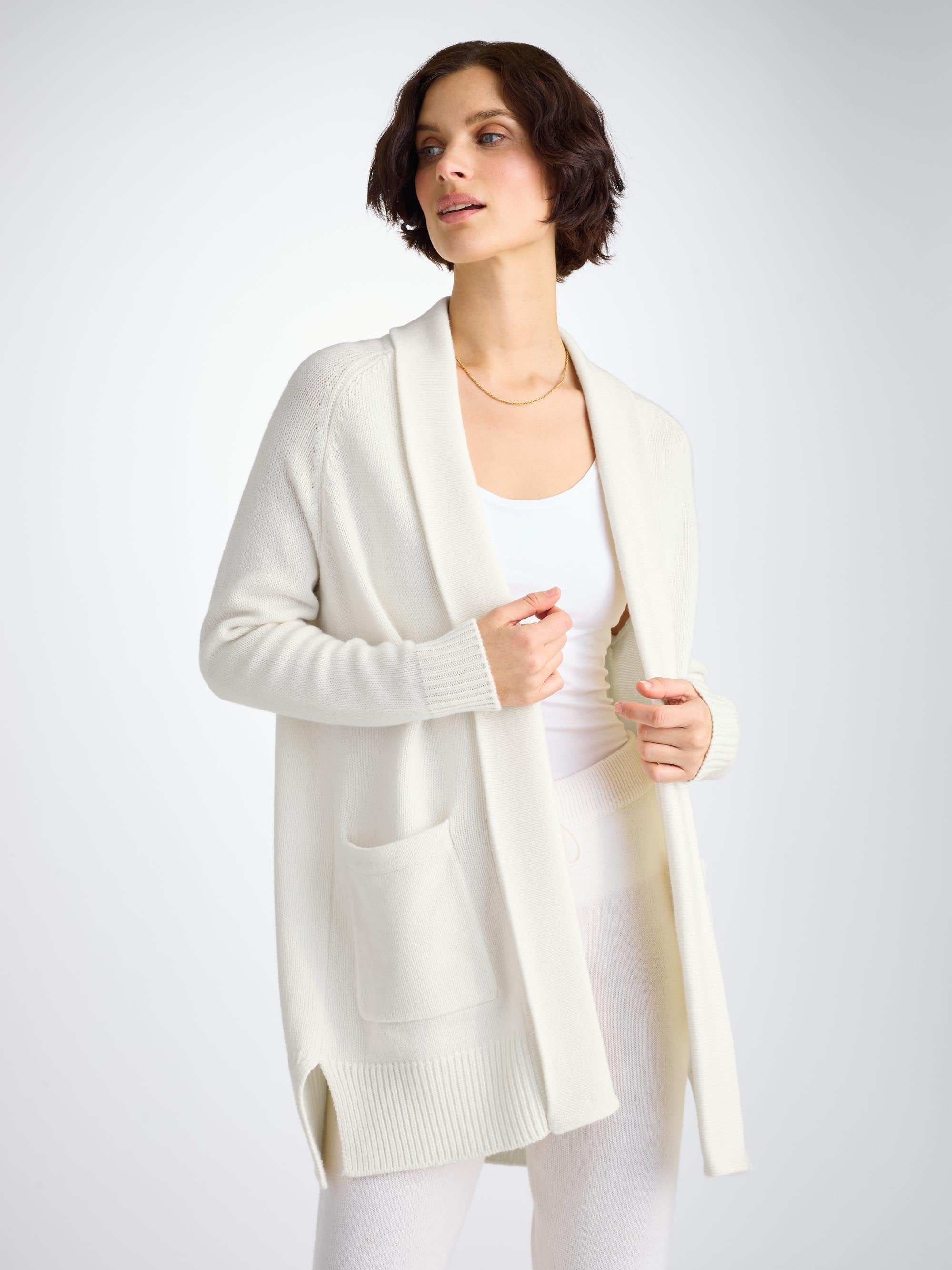 Women's Cardigan Nina Cashmere White