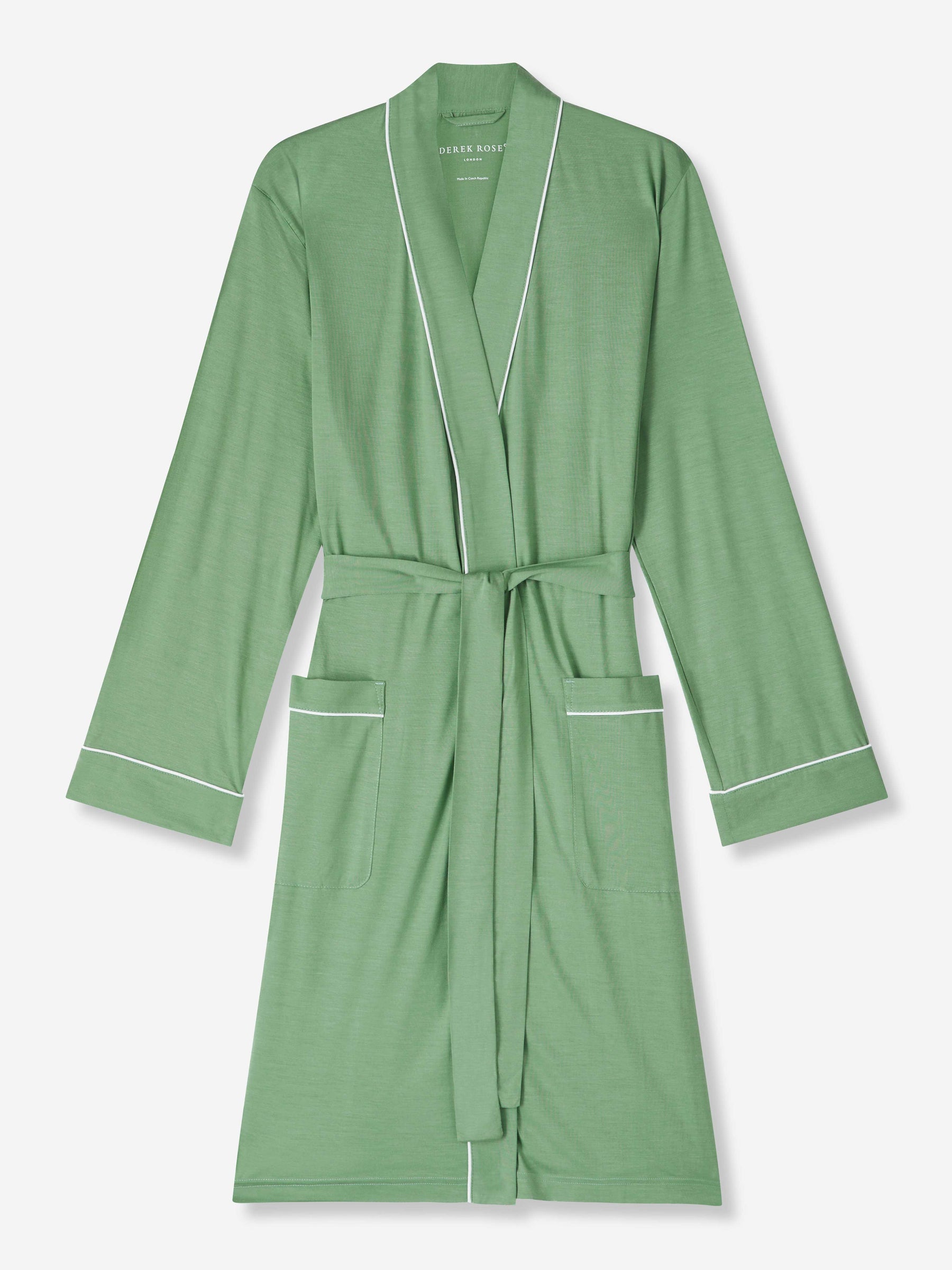 Women's Dressing Gown Lara Micro Modal Stretch Sage Green
