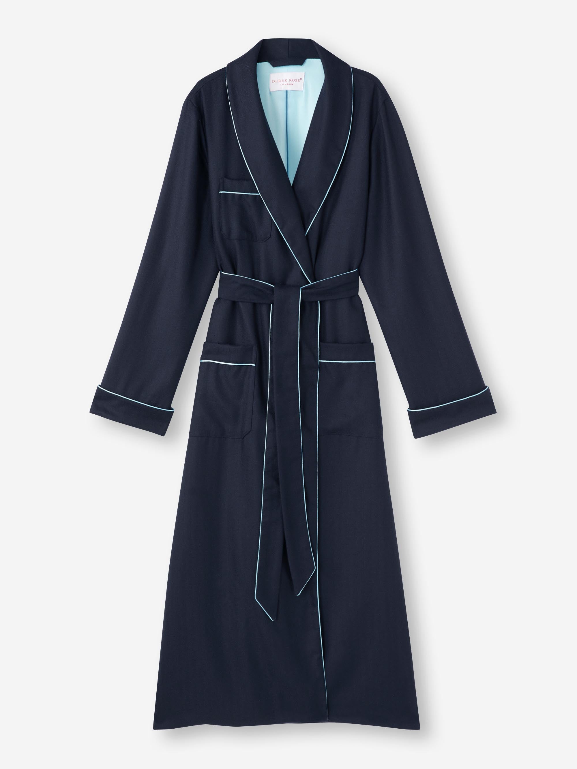 Women's Robe Duke Cashmere Navy