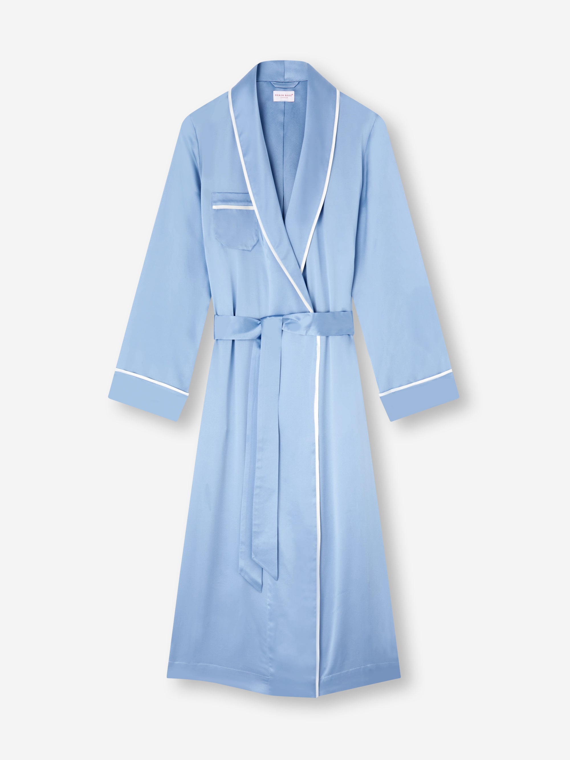 Women's Long Dressing Gown Bailey Silk Cloud Blue