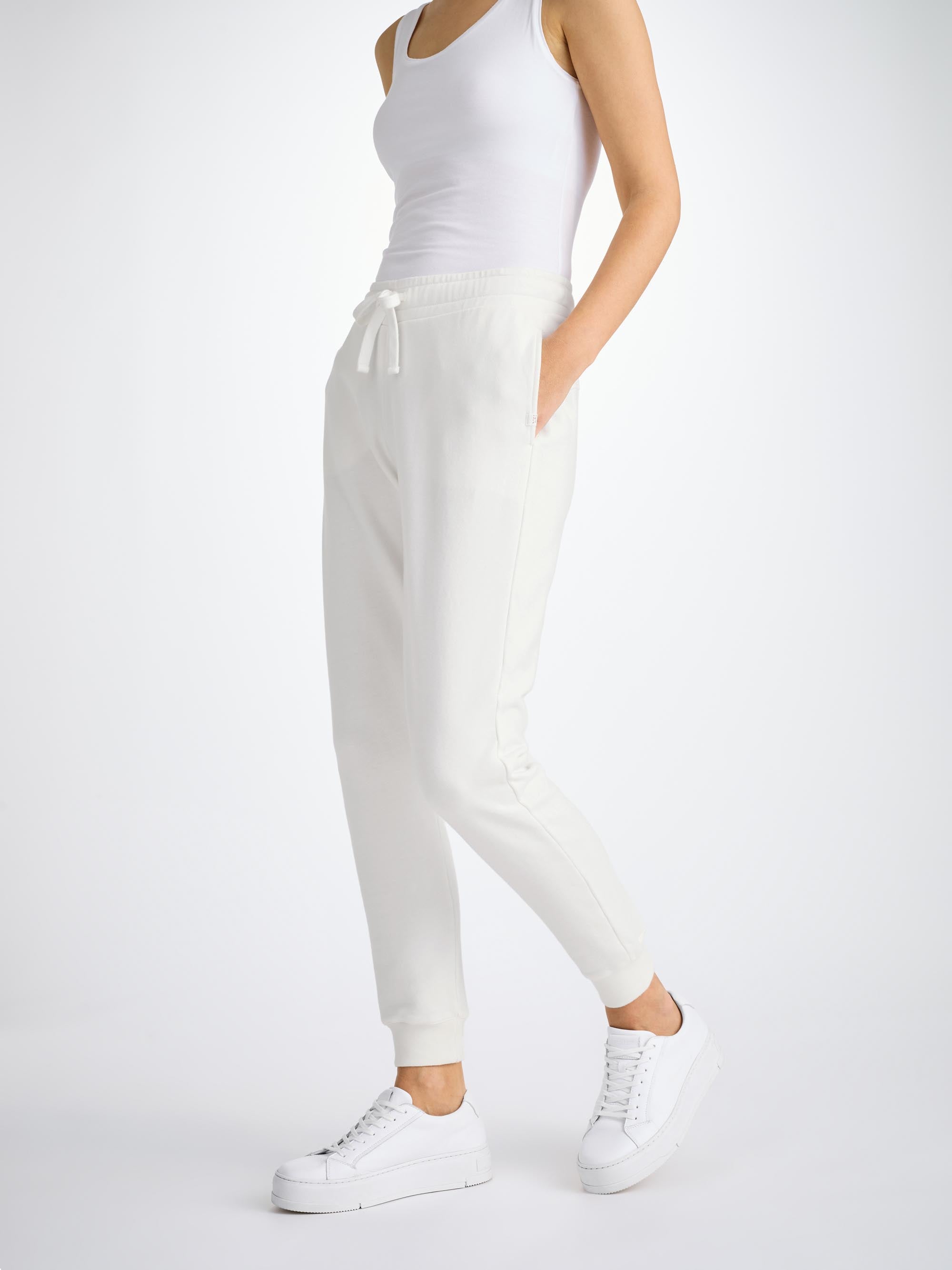 Women's Sweatpants Quinn Cotton Modal White