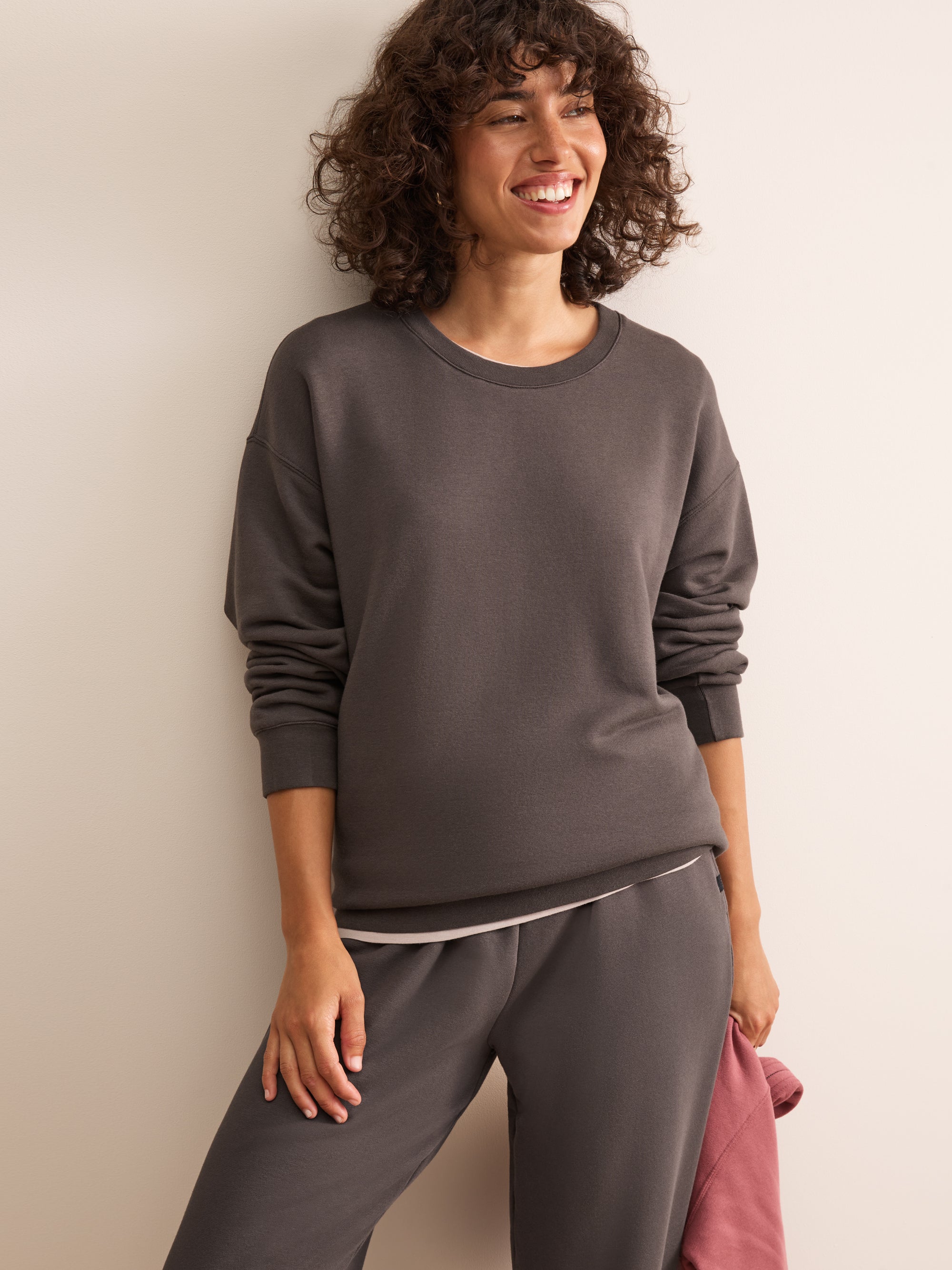 Harley Cotton Modal Sweatshirt Espresso Brown