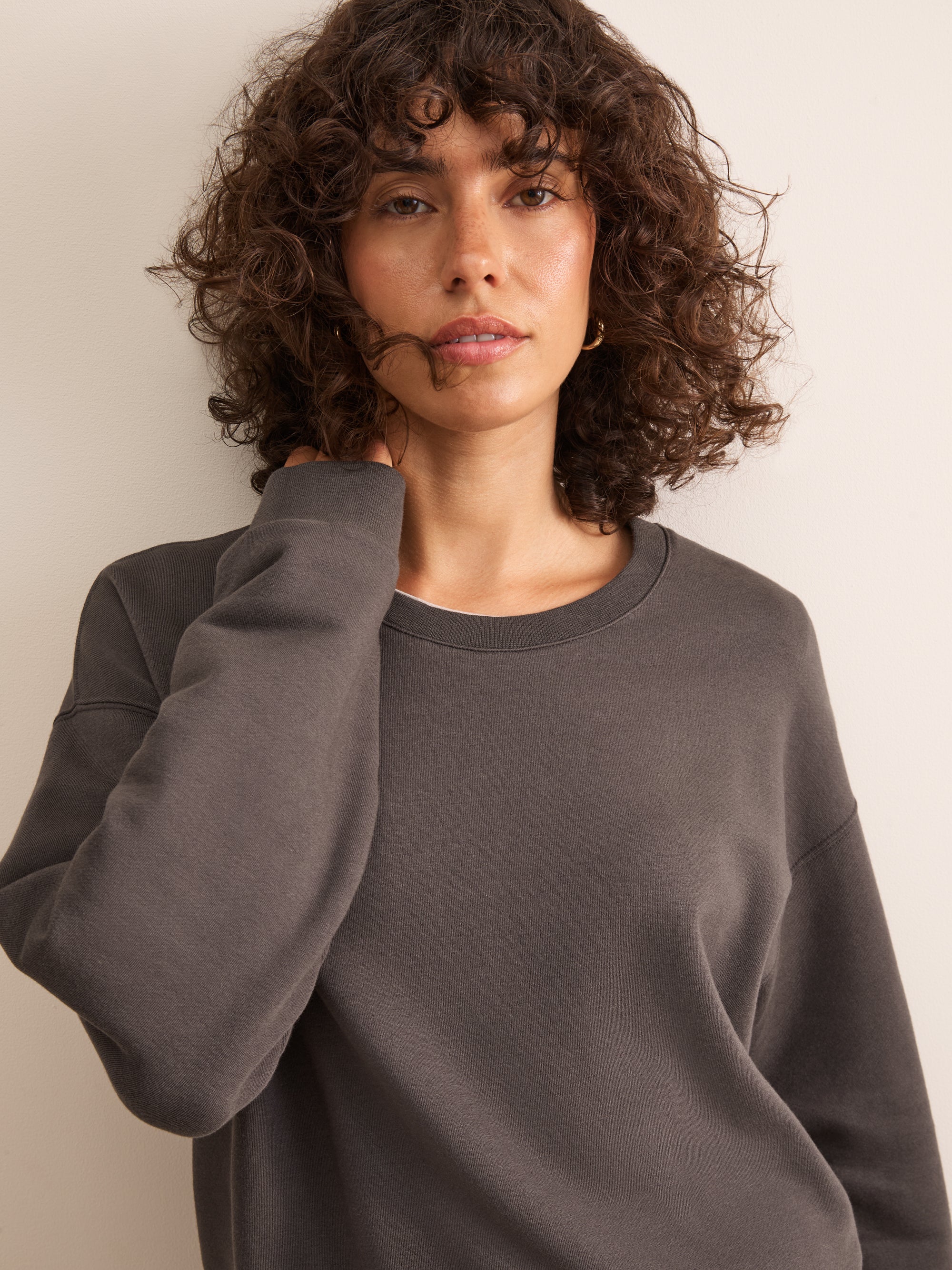 Harley Cotton Modal Sweatshirt Espresso Brown