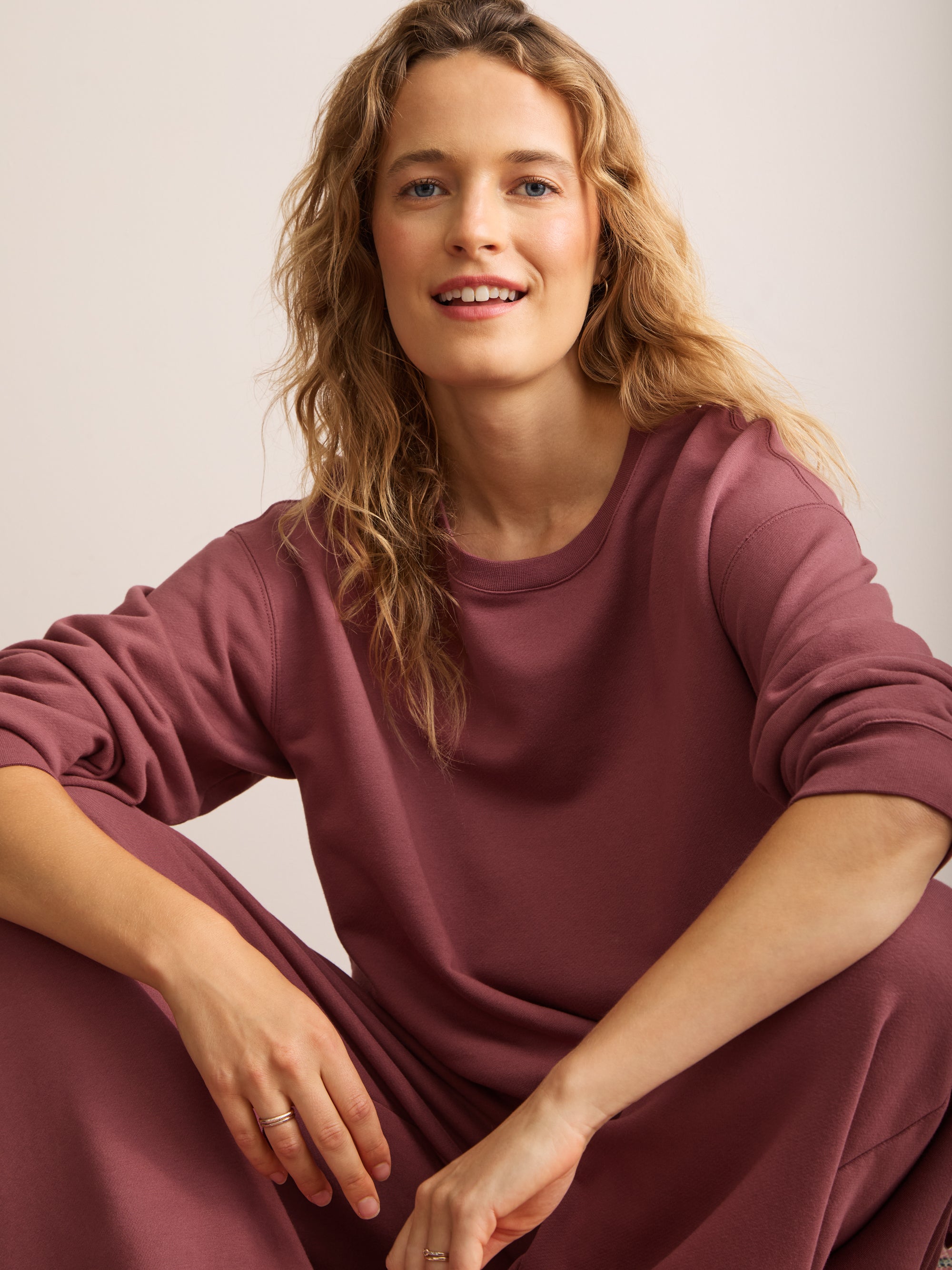 Harley Cotton Modal Sweatshirt Dusty Rose
