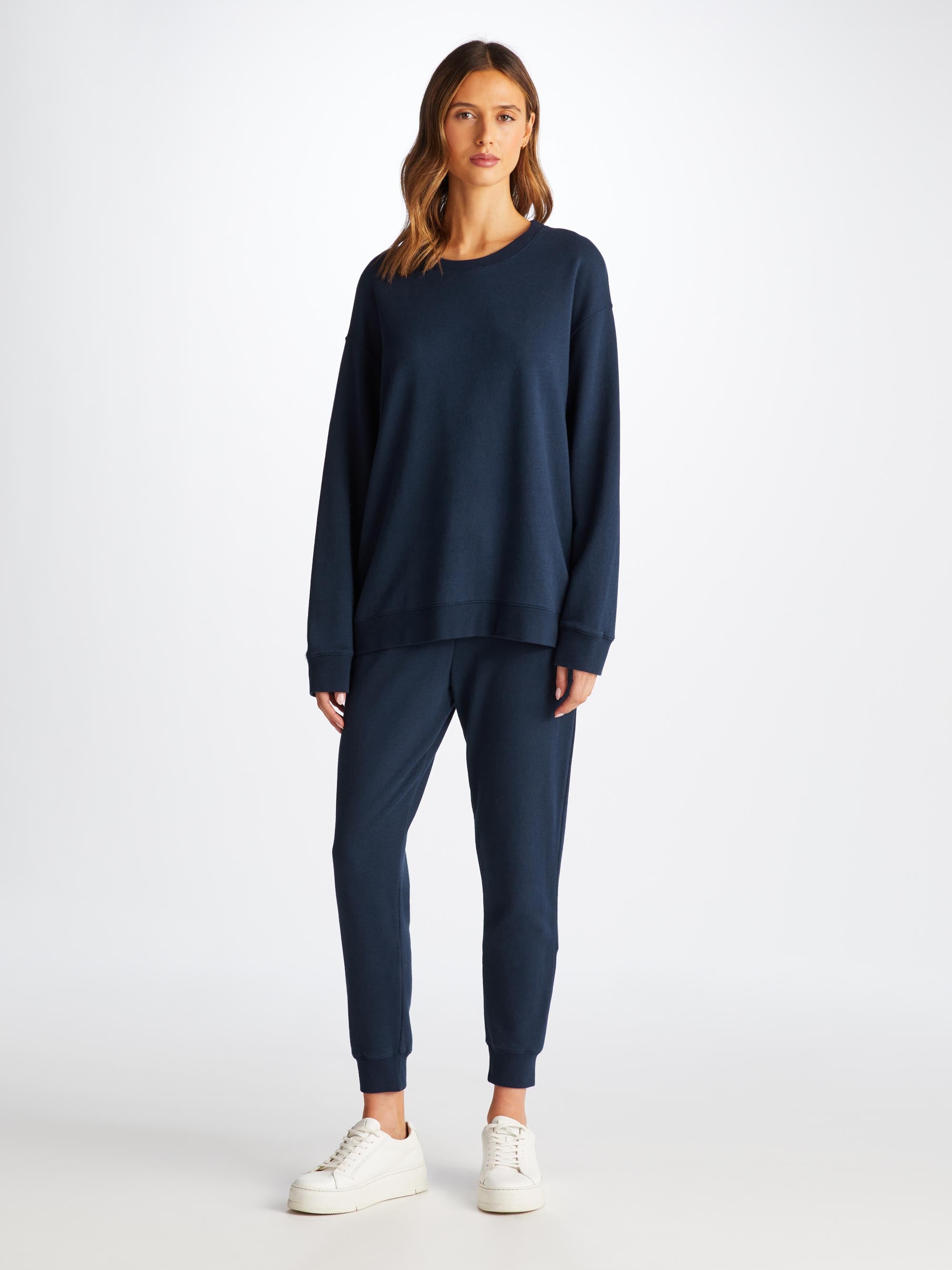 Women's Sweatshirt Quinn Cotton Modal Stretch Navy