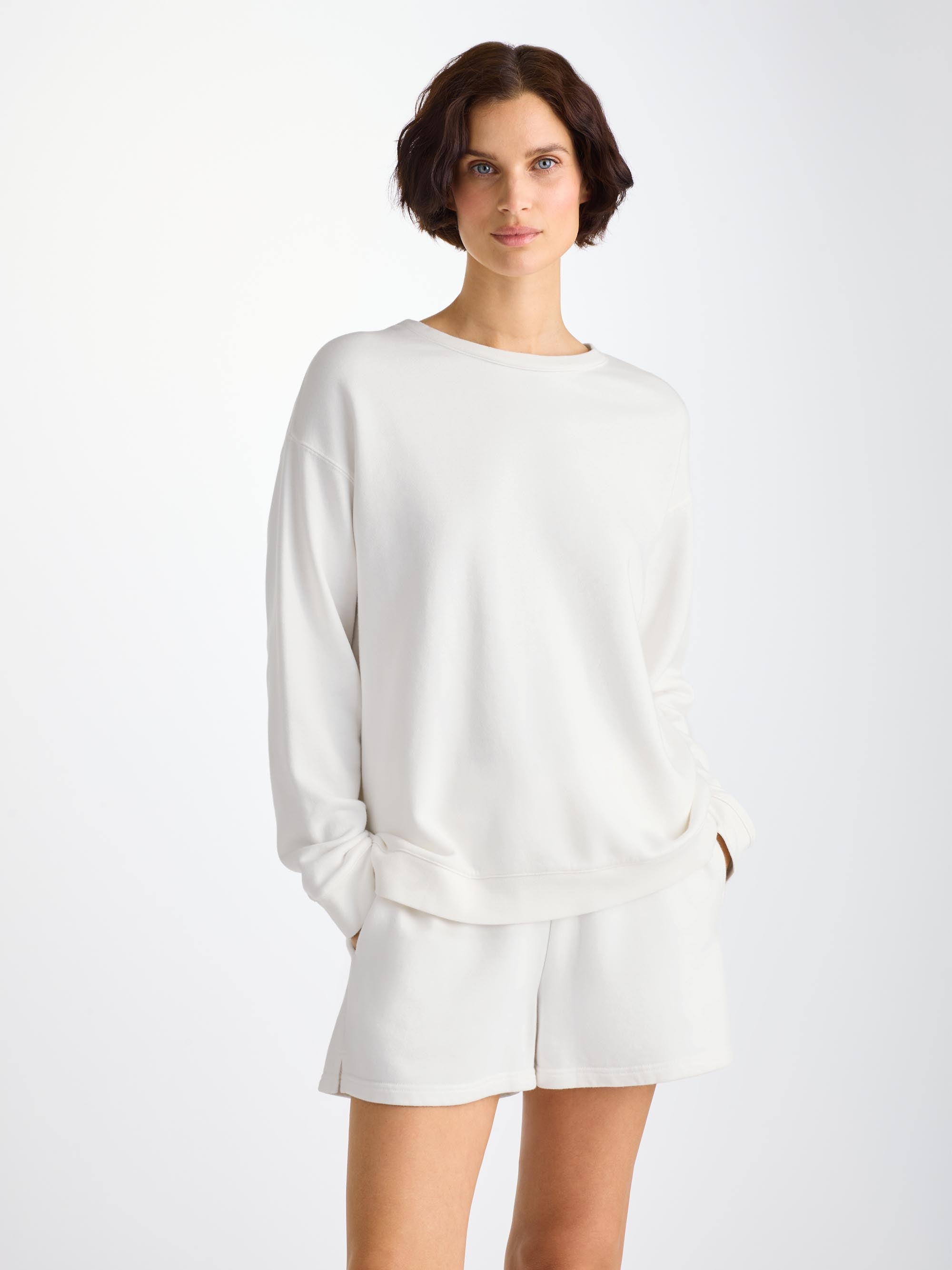 Women's Sweatshirt Quinn Cotton Modal White