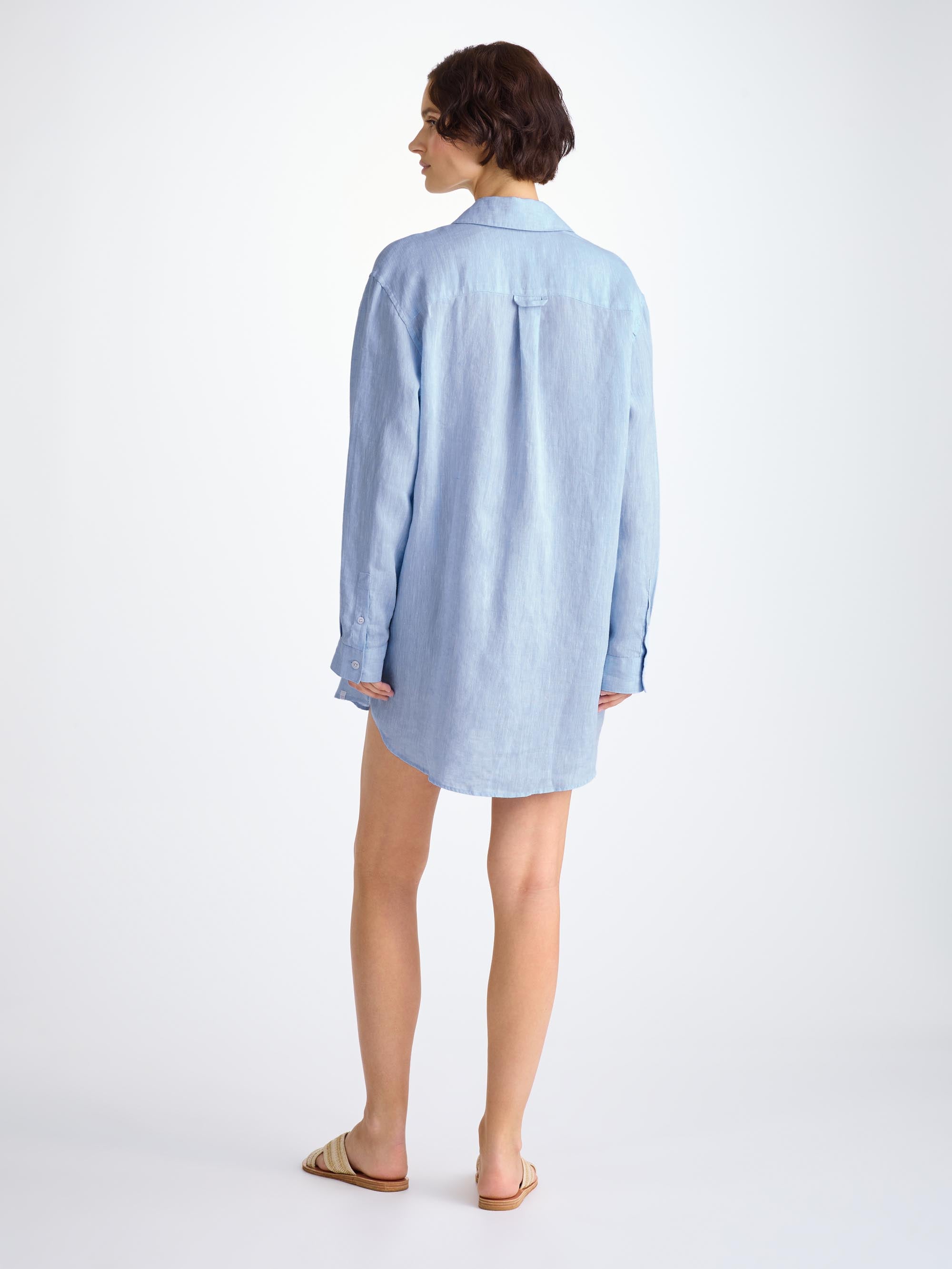 Women's Shirt Sicily Linen Sky Blue