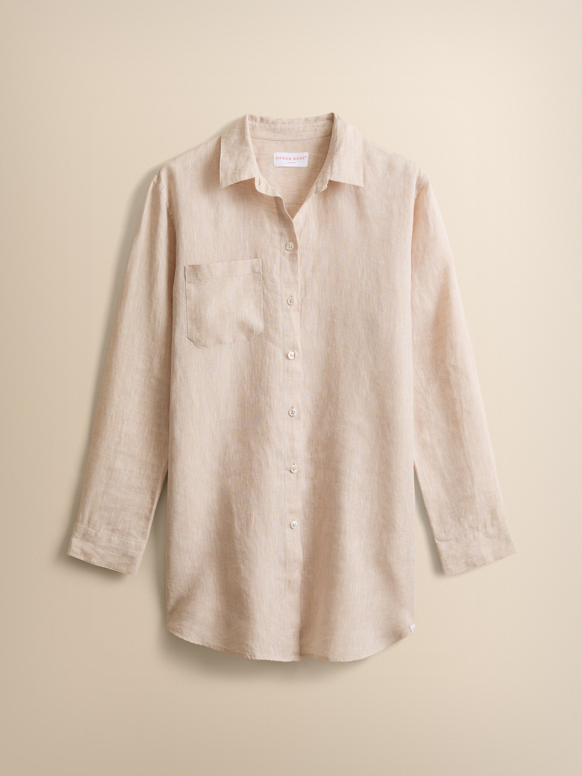 Sicily Linen Longline Shirt Sand