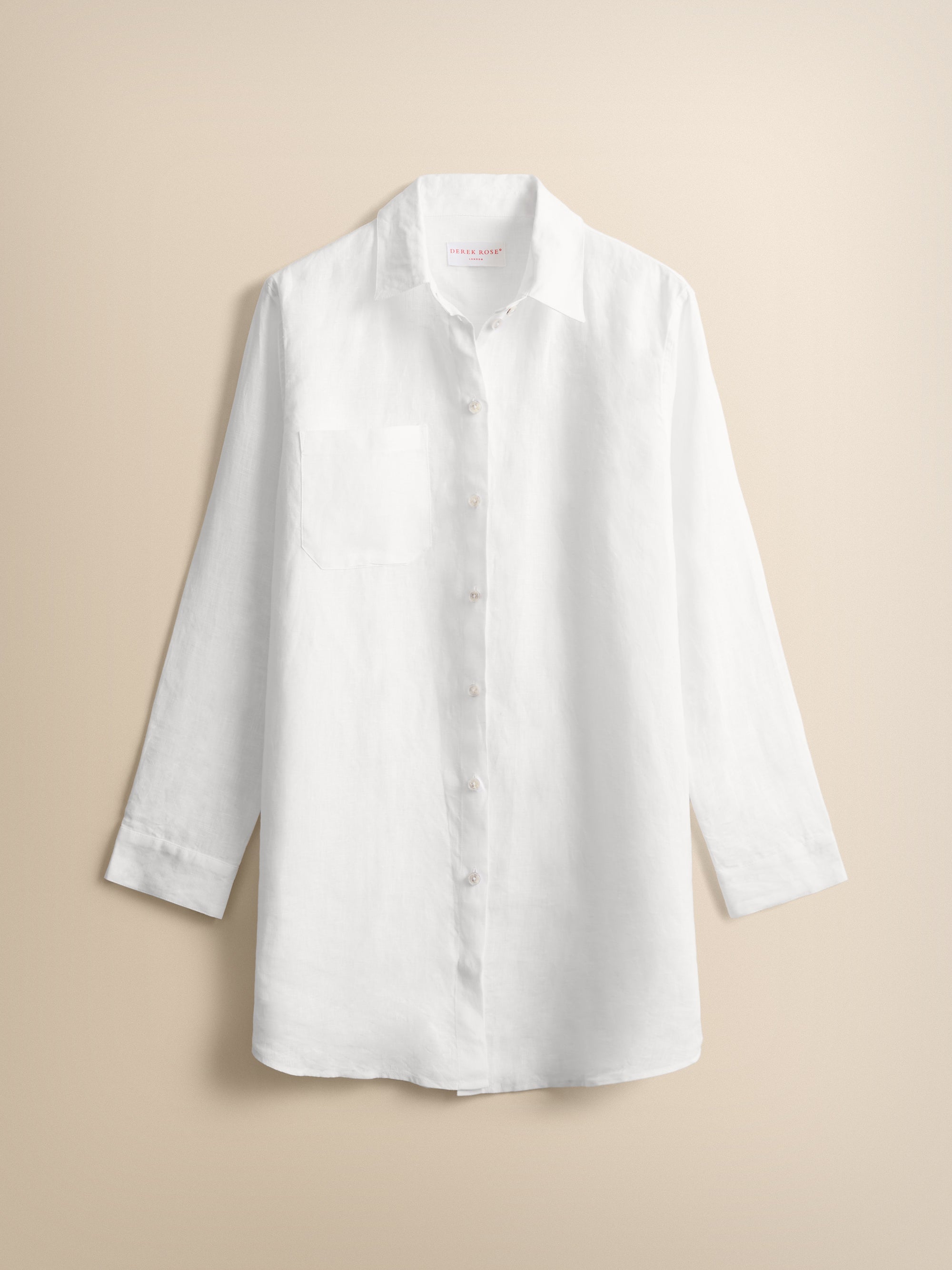 Sicily Linen Longline Shirt White