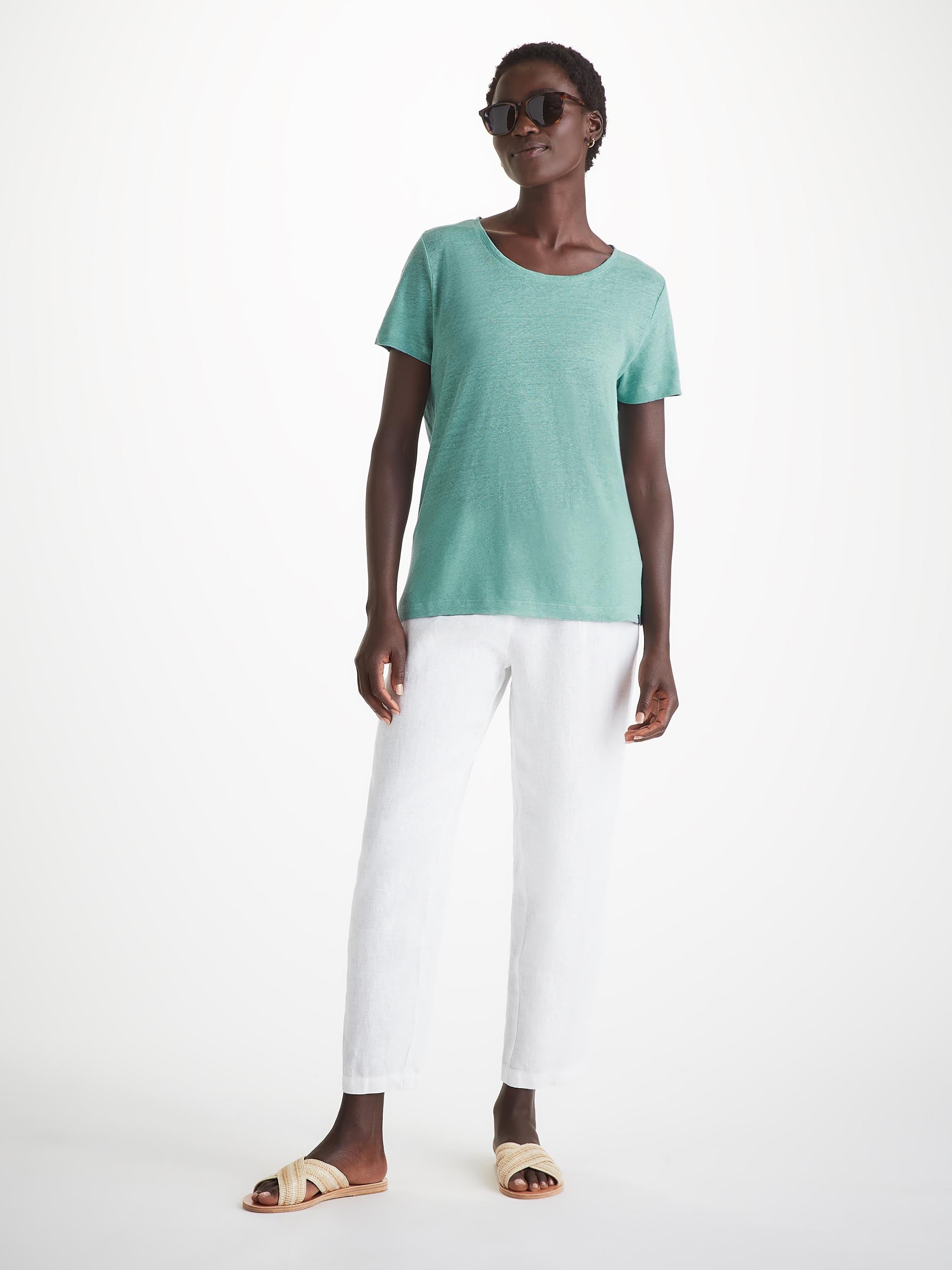 Jordan Linen T-Shirt Soft Aqua