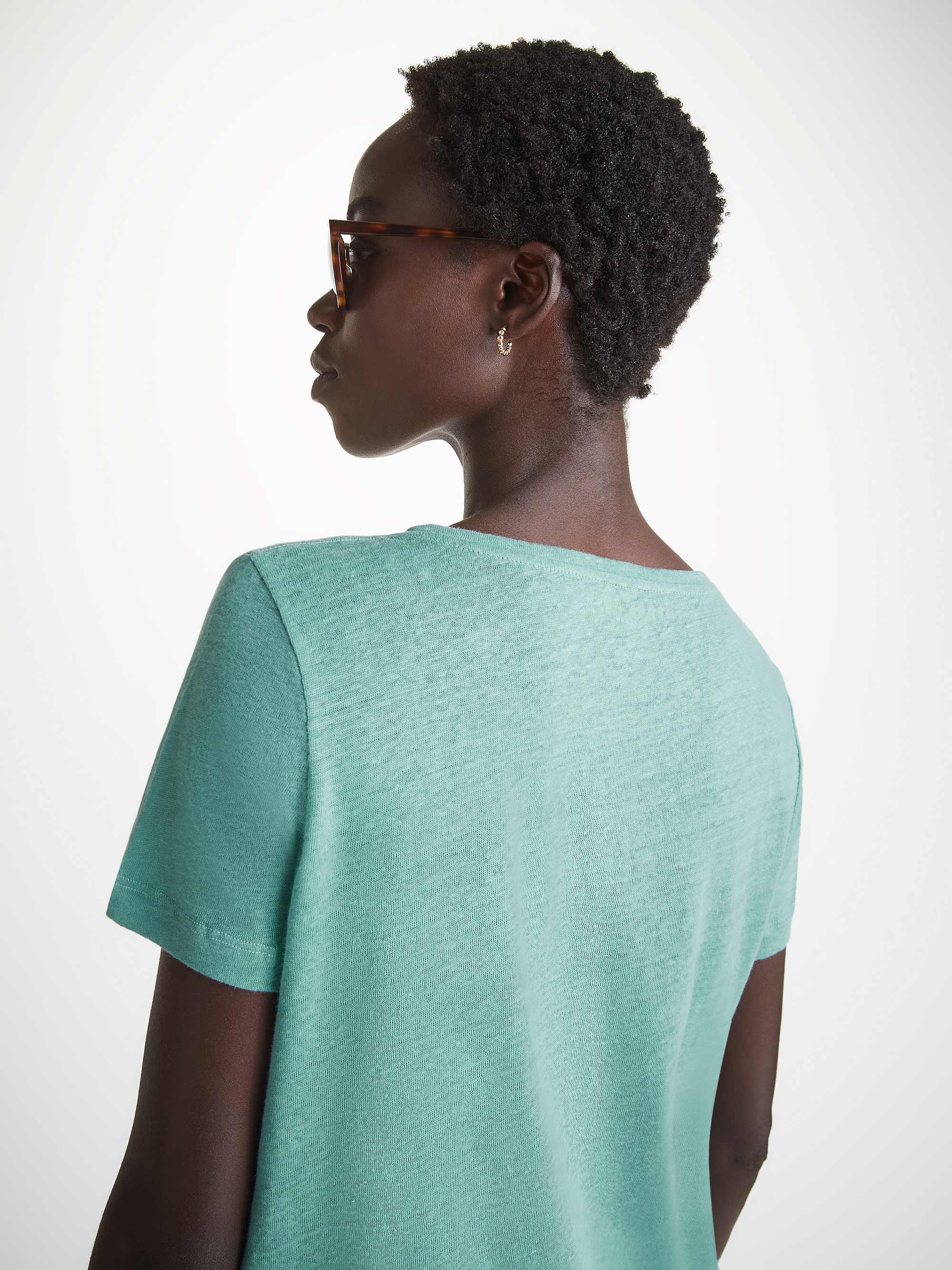 Jordan Linen T-Shirt Soft Aqua