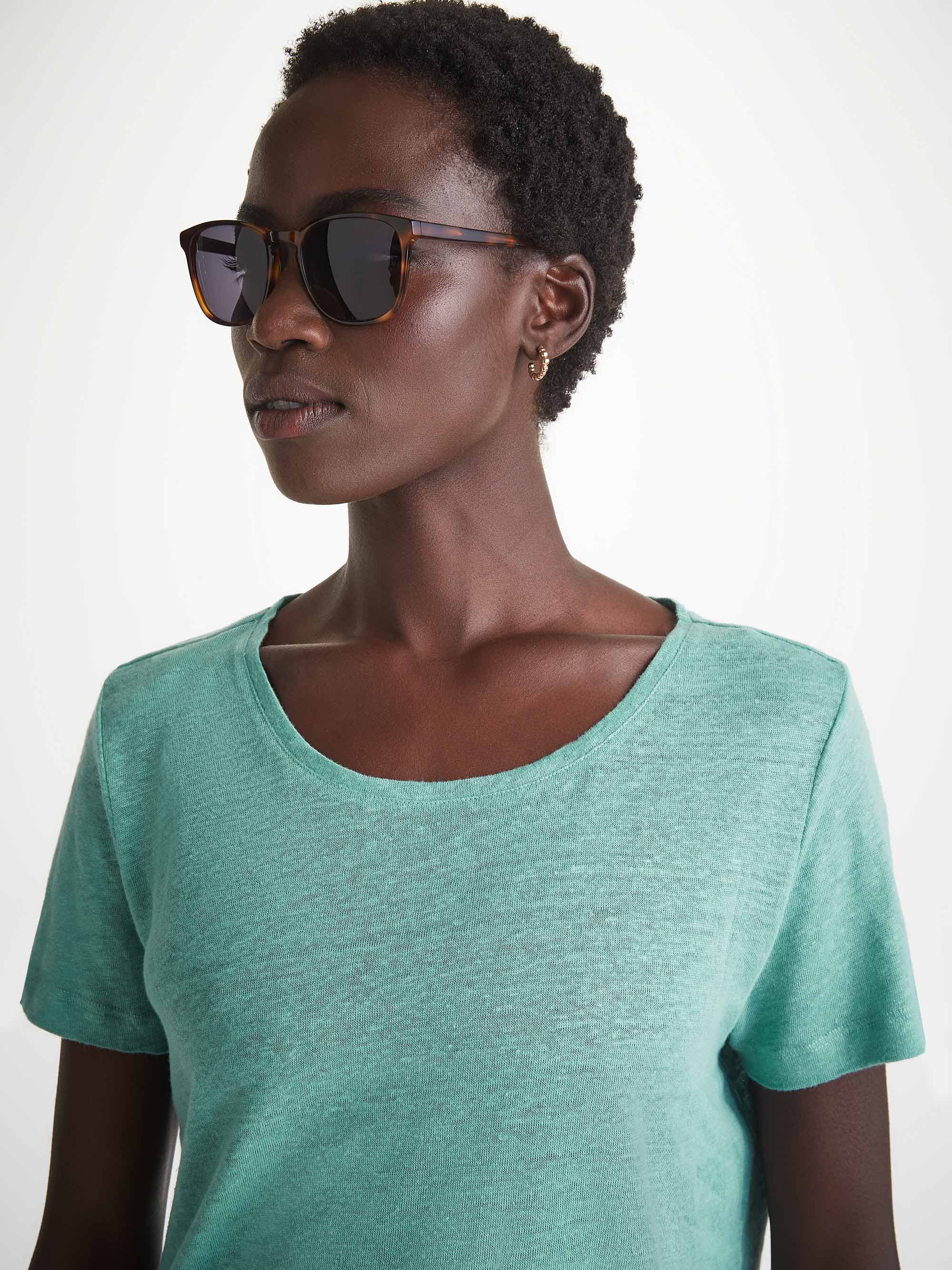 Jordan Linen T-Shirt Soft Aqua