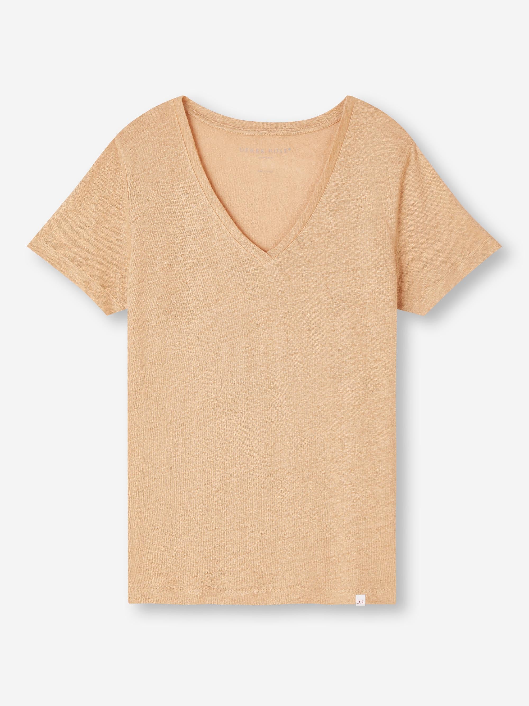Jordan Linen V-Neck T-Shirt Sand