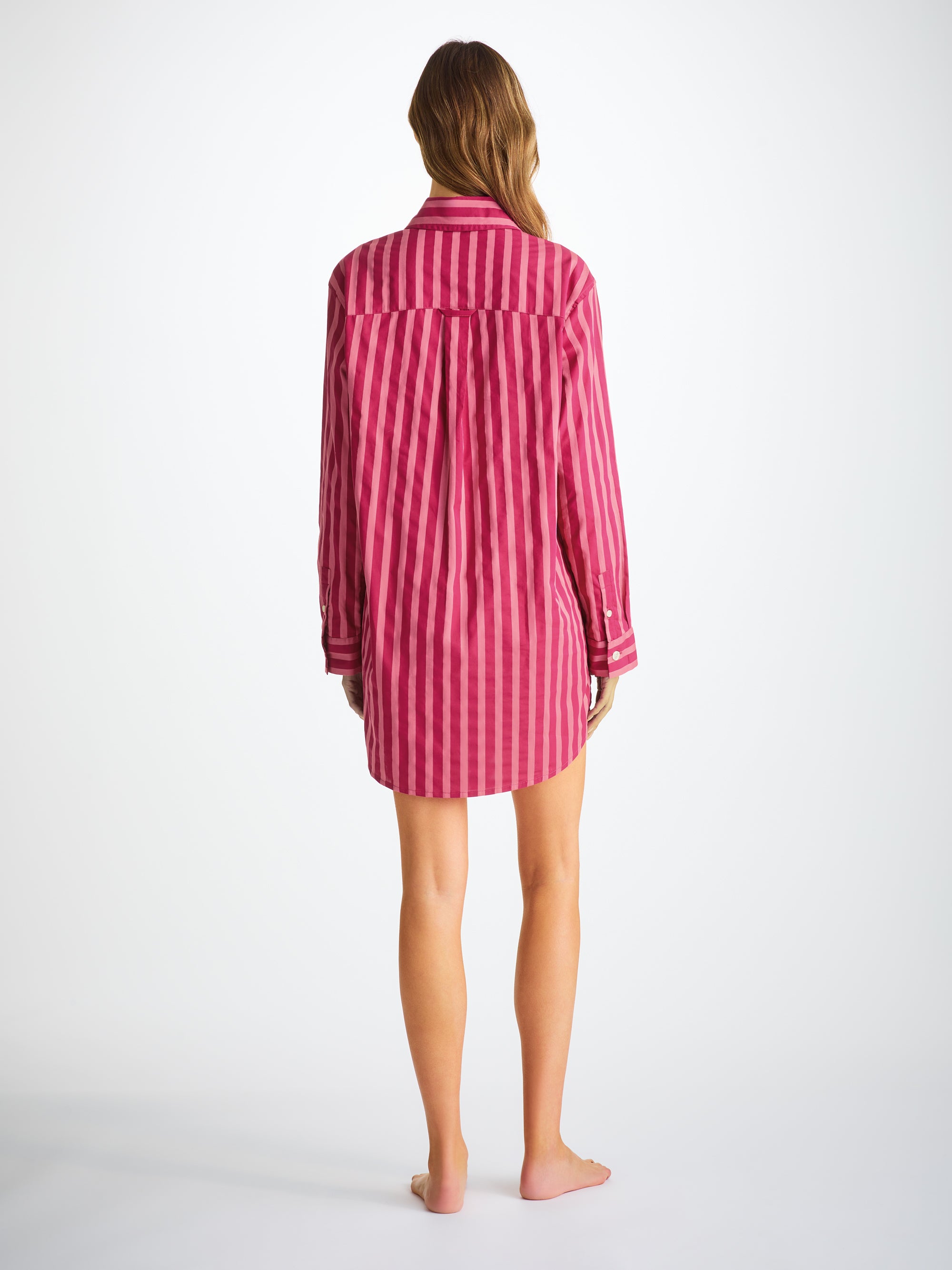 Women's Nightshirt Capri 25 Cotton Batiste Pink