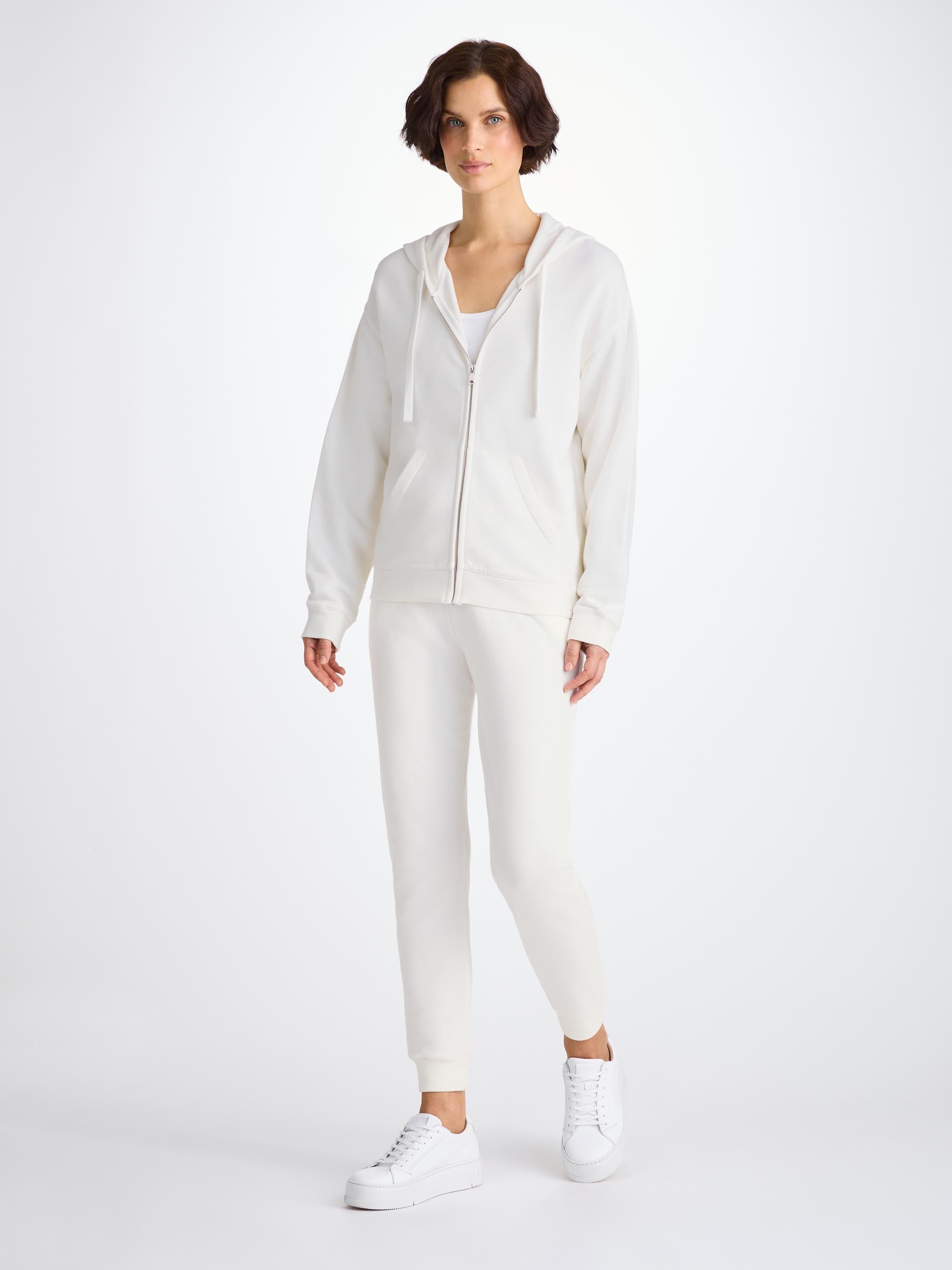 Women's Hoodie Quinn Cotton Modal White