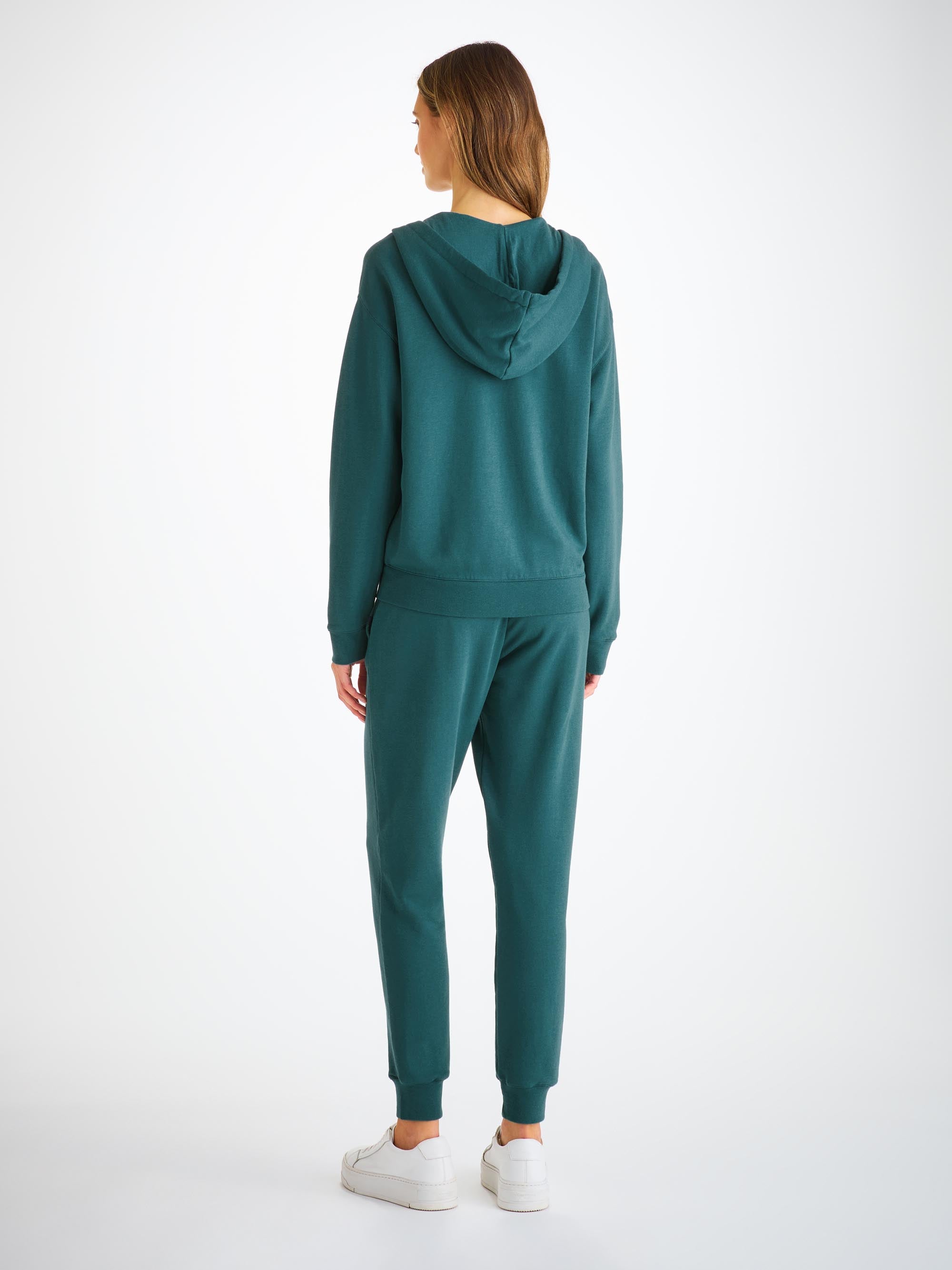 Women's Hoodie Quinn Cotton Modal Pine Green